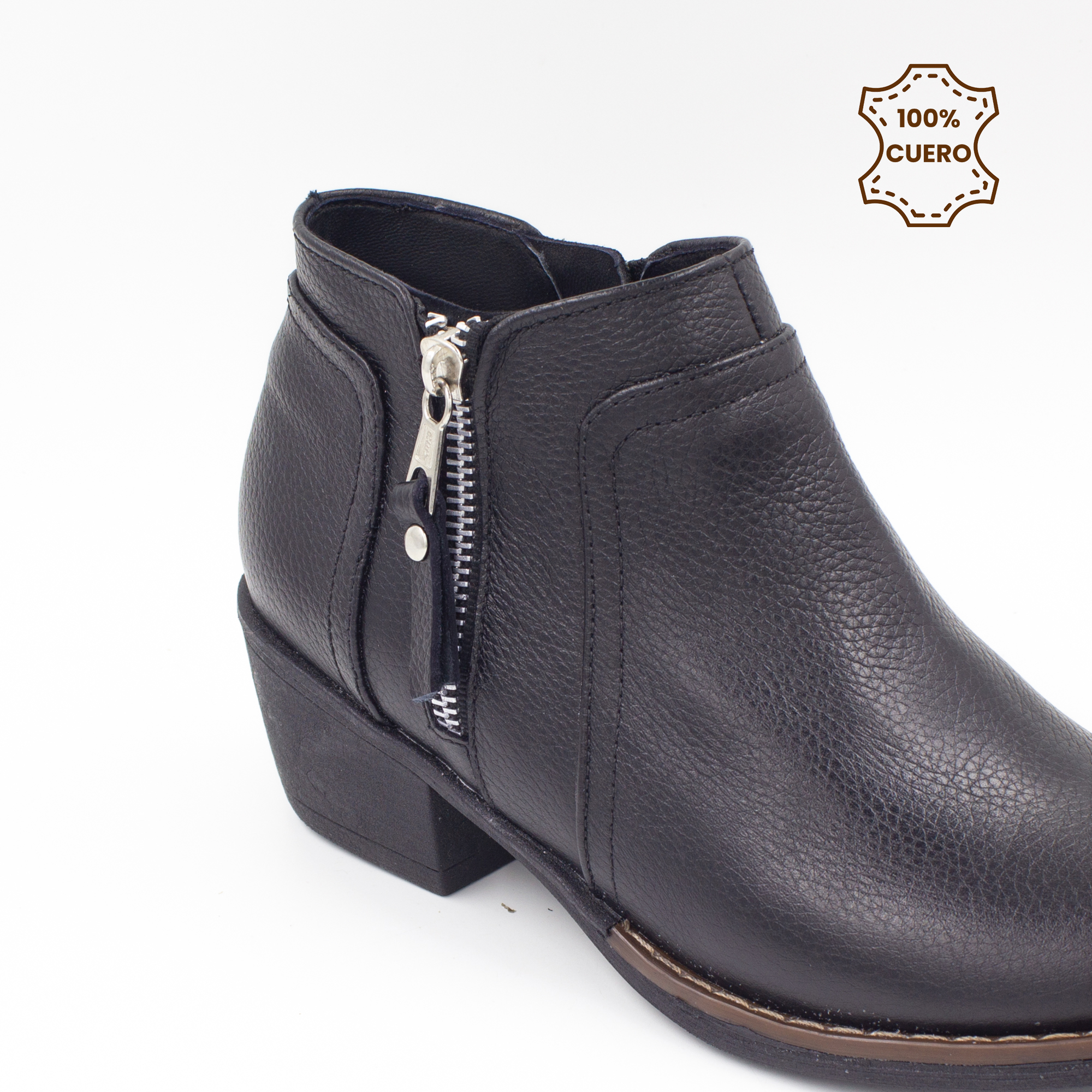 BOTINES MUJER MIMI CUERO NEGRO FLOTTER - 3