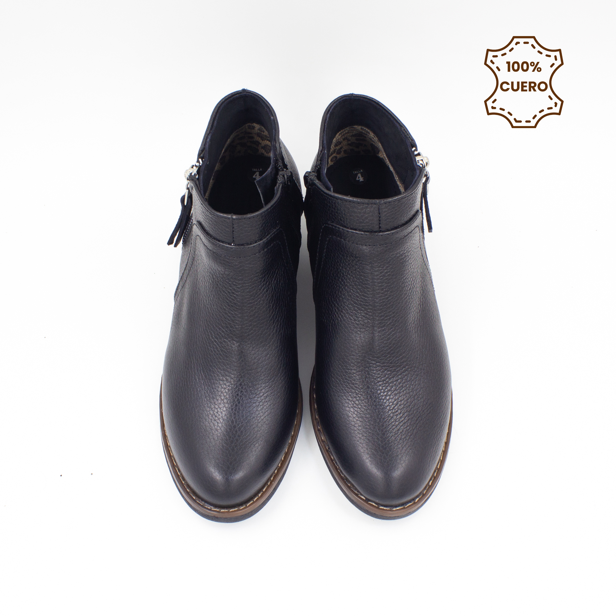 BOTINES MUJER MIMI CUERO NEGRO FLOTTER - 4