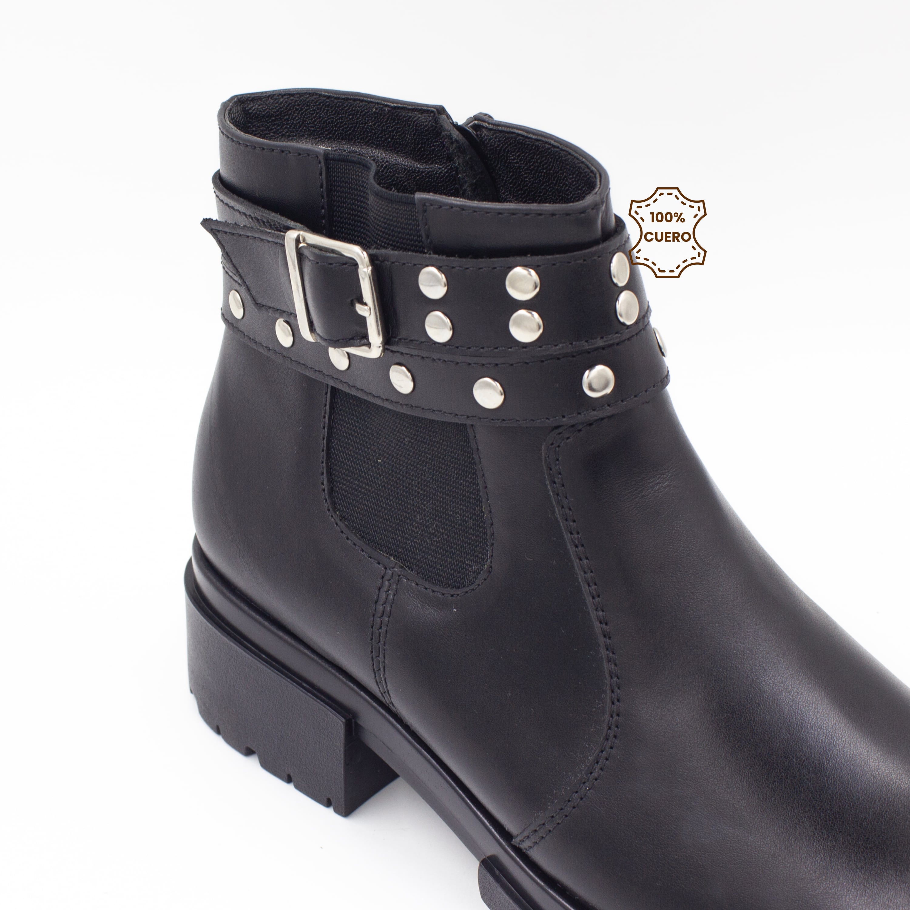 BOTINES MUJER DAKOTA CUERO MARRON - 3