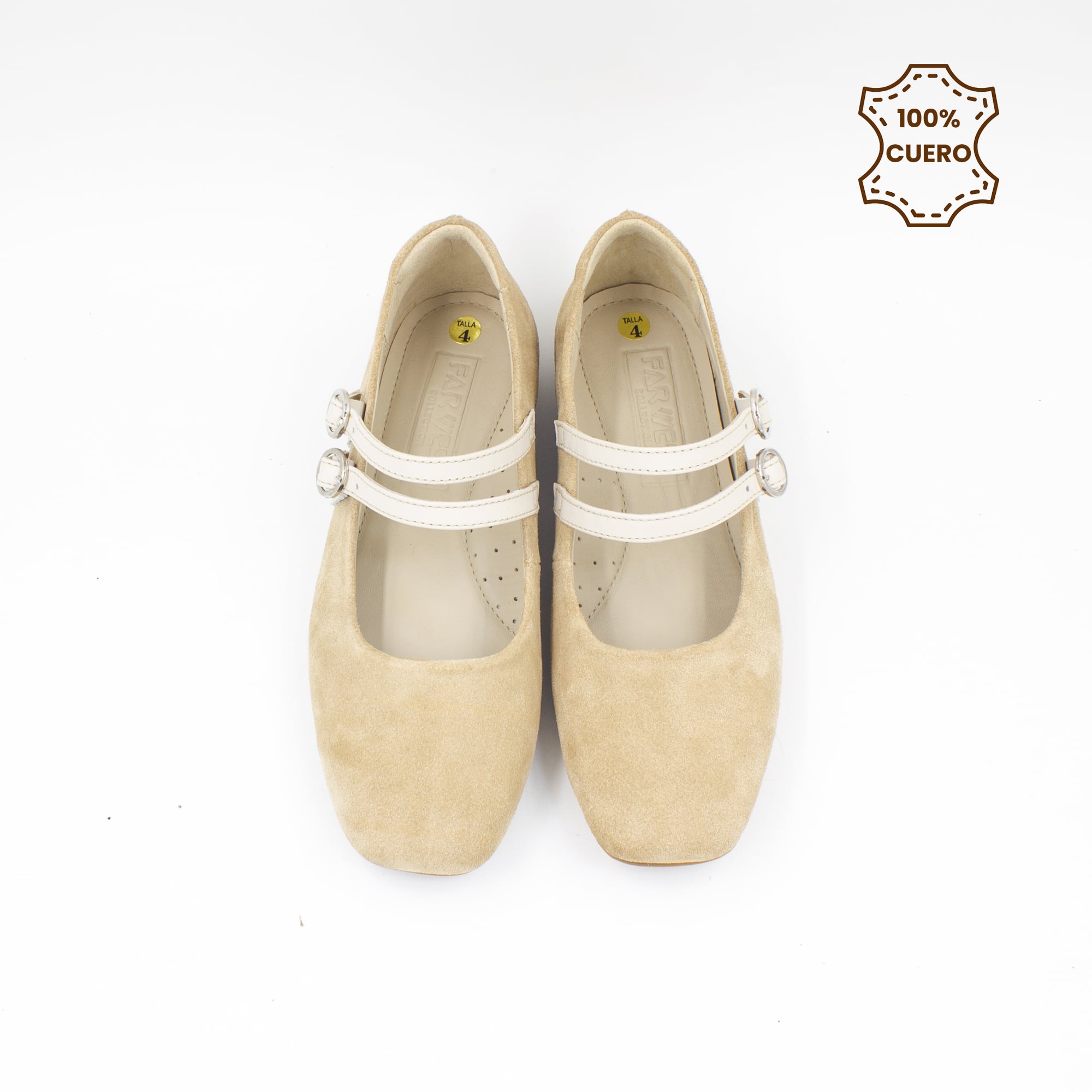 BALLERINAS MUJER VERONA CUERO NEGRO - 4