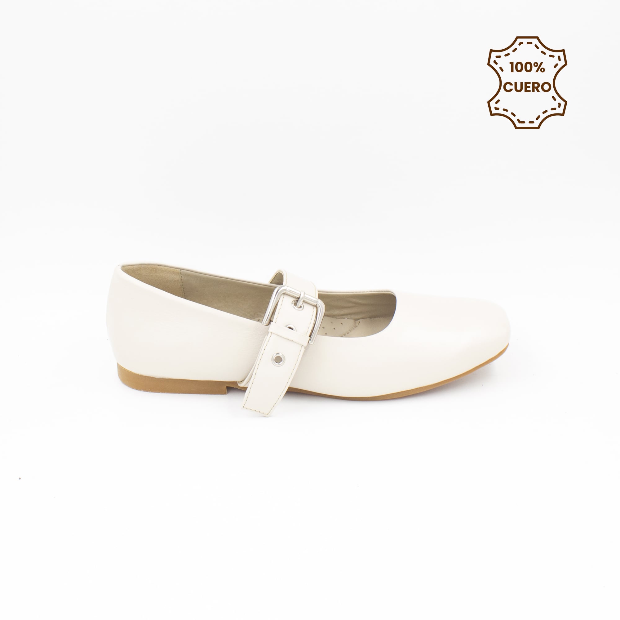 BALLERINAS MUJER VIENNA CUERO HUESO - 1