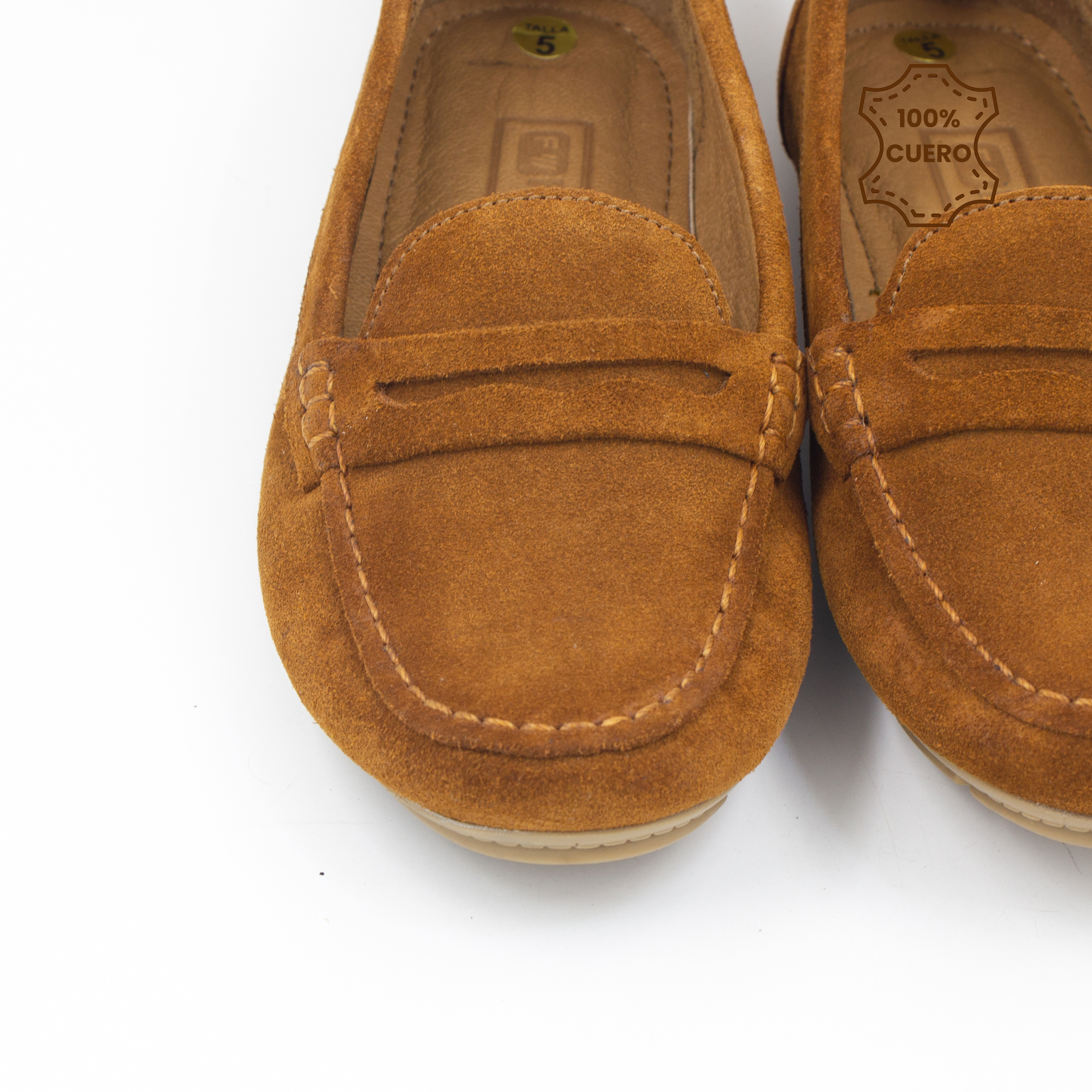 MOCASINES CASUALES MUJER SIENNA GAMUZA ARENA - 3