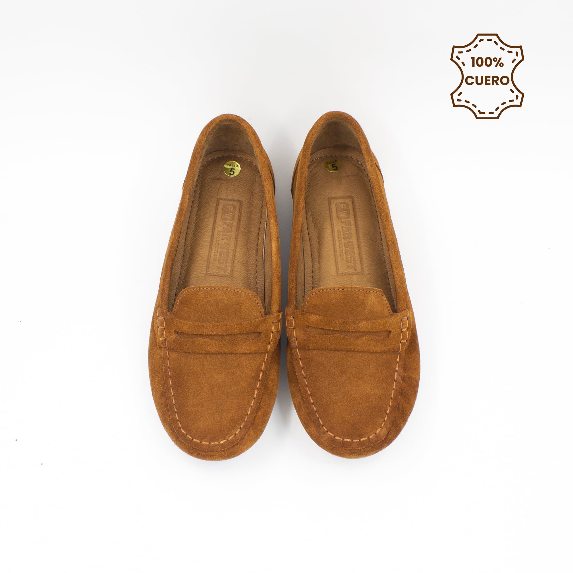 MOCASINES CASUALES MUJER SIENNA GAMUZA ARENA - 4