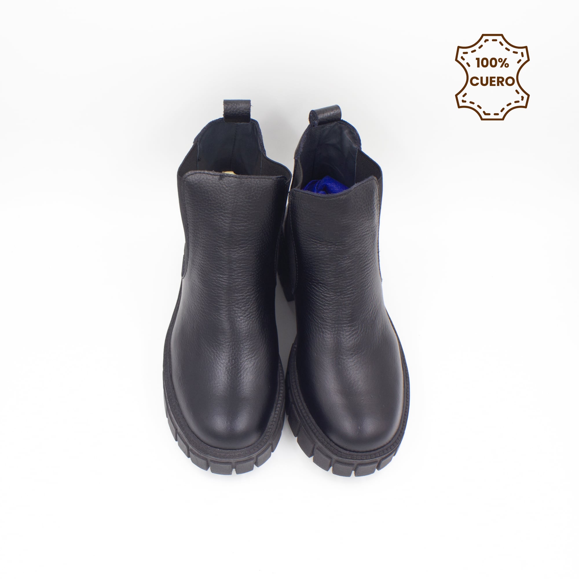 BOTINES MUJER SOFIA CUERO NEGRO-38 - 4