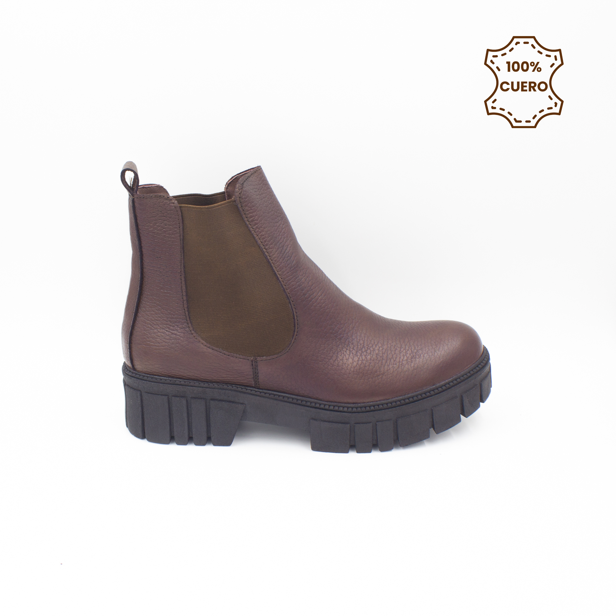 BOTINES MUJER SOFIA CUERO MARRON-40 - 1