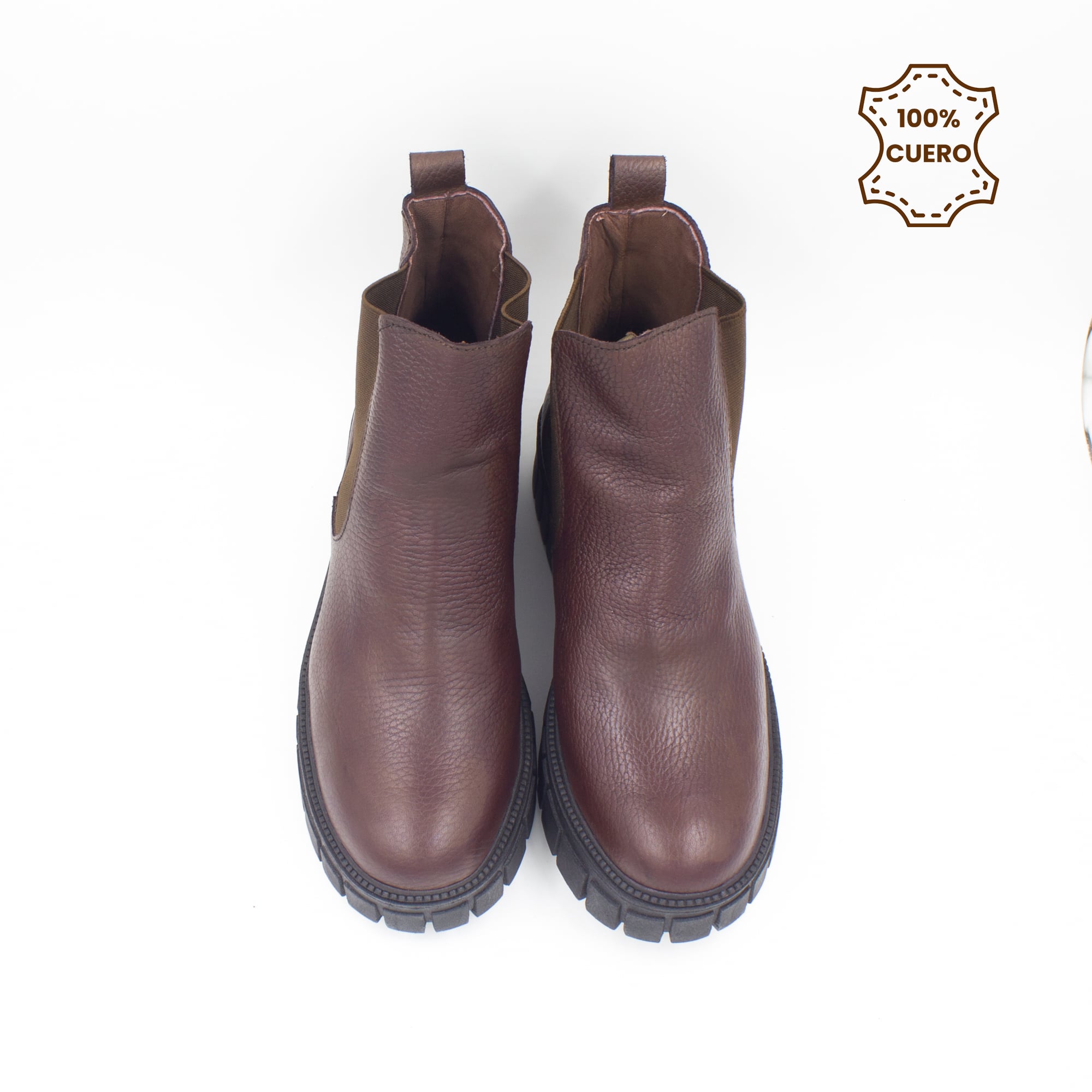 BOTINES MUJER SOFIA CUERO MARRON-40 - 4