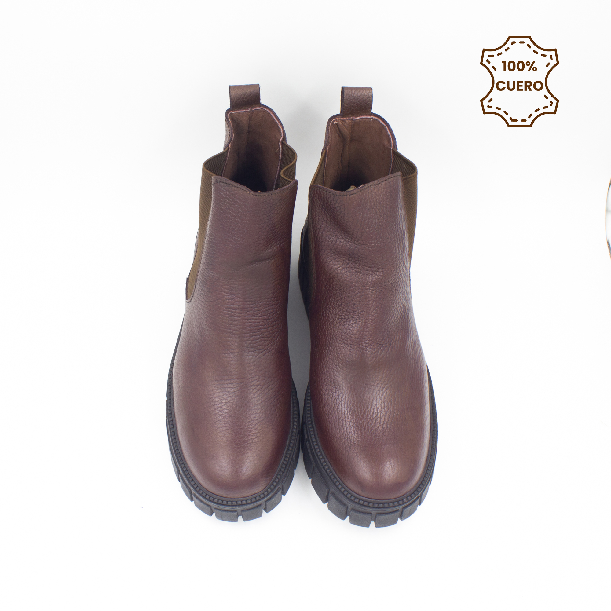BOTINES MUJER SOFIA CUERO MARRON-40 - 4