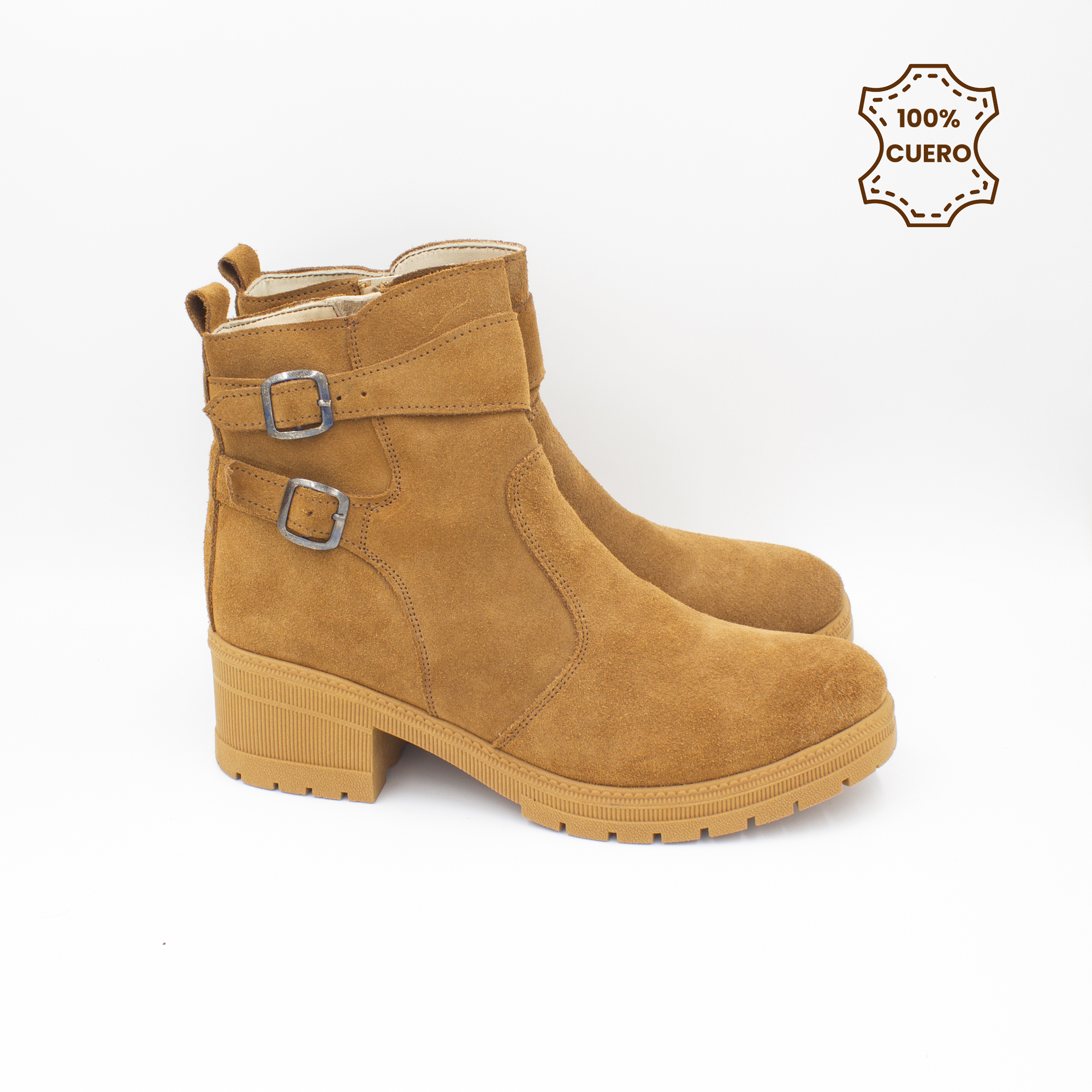 BOTINES MUJER LILA GAMUZA HABANO-34 - 3