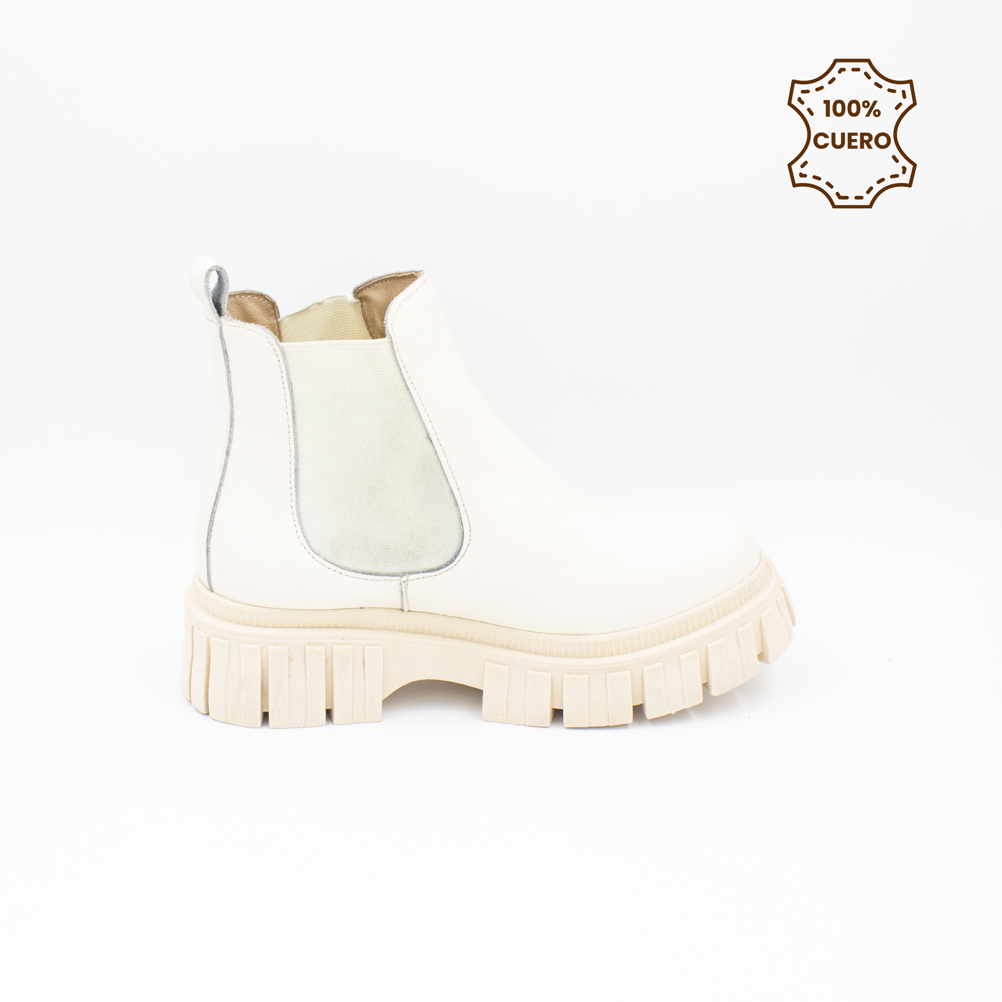BOTINES MUJER SOFIA CUERO HUESO-40 - 1