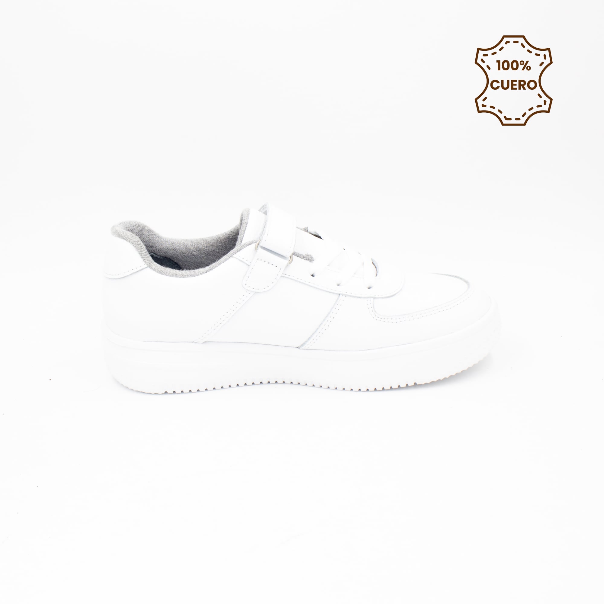 ZAPATILLAS MUJER ZARA CUERO BLANCO-38 - 1