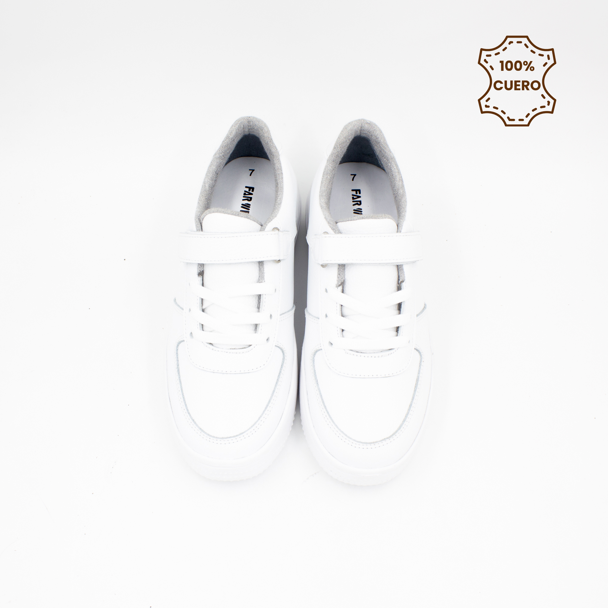 ZAPATILLAS MUJER ZARA CUERO BLANCO-38 - 4
