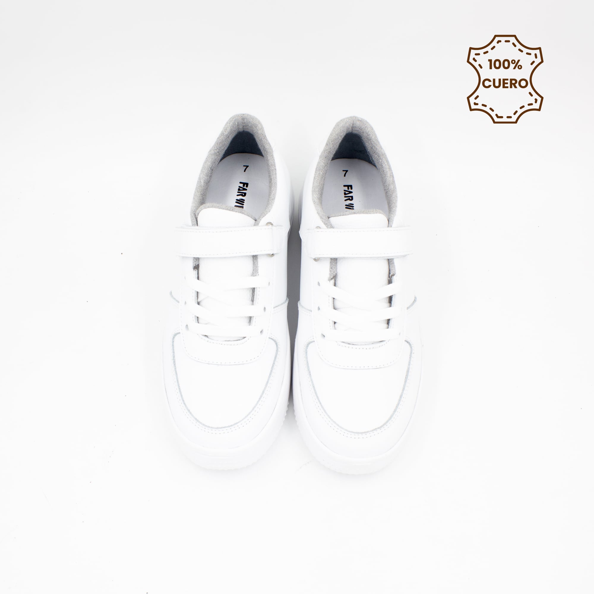 ZAPATILLAS MUJER ZARA CUERO BLANCO-38 - 4