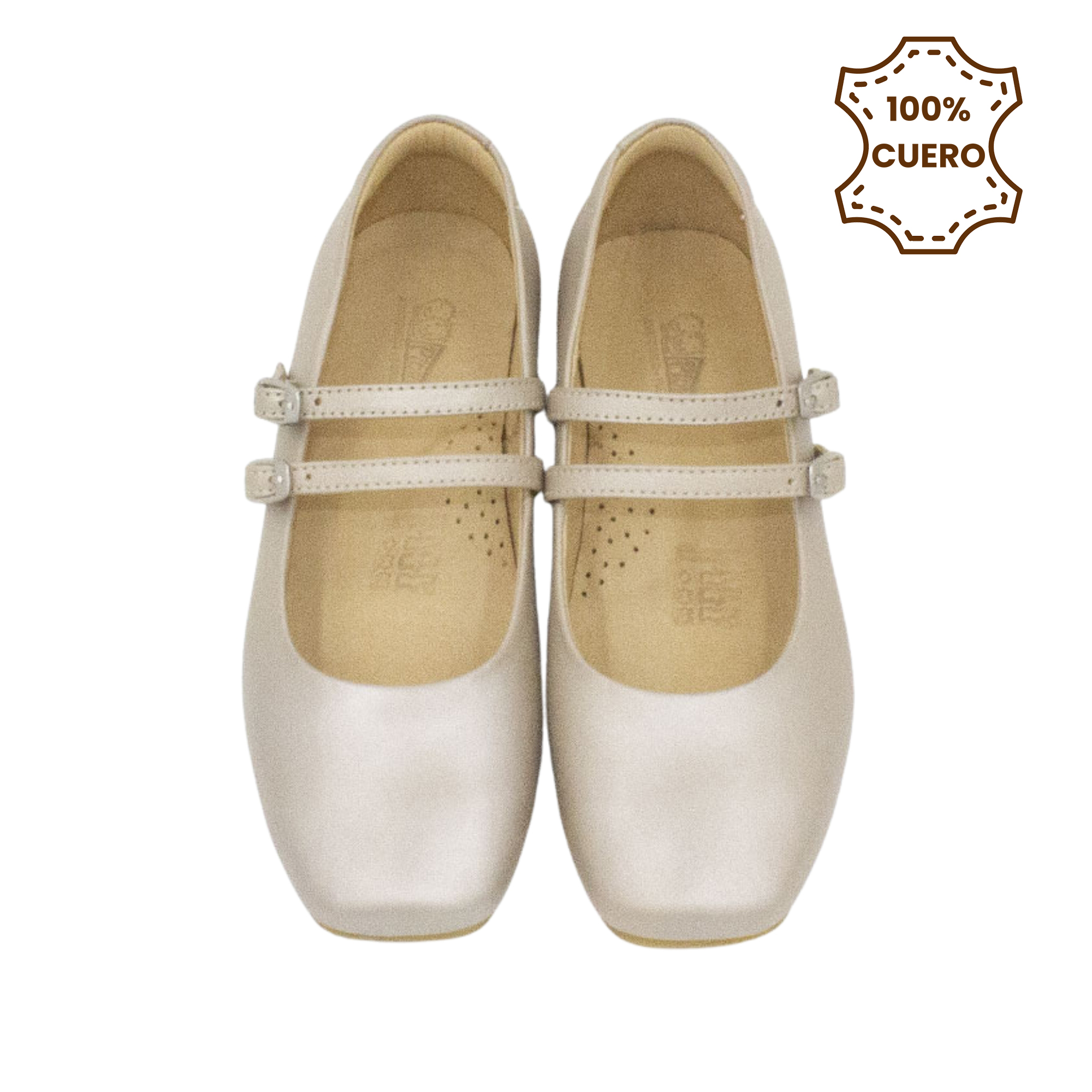 BALLERINAS MUJER BRUNELLA CUERO ROSA METALICO-25 - 4