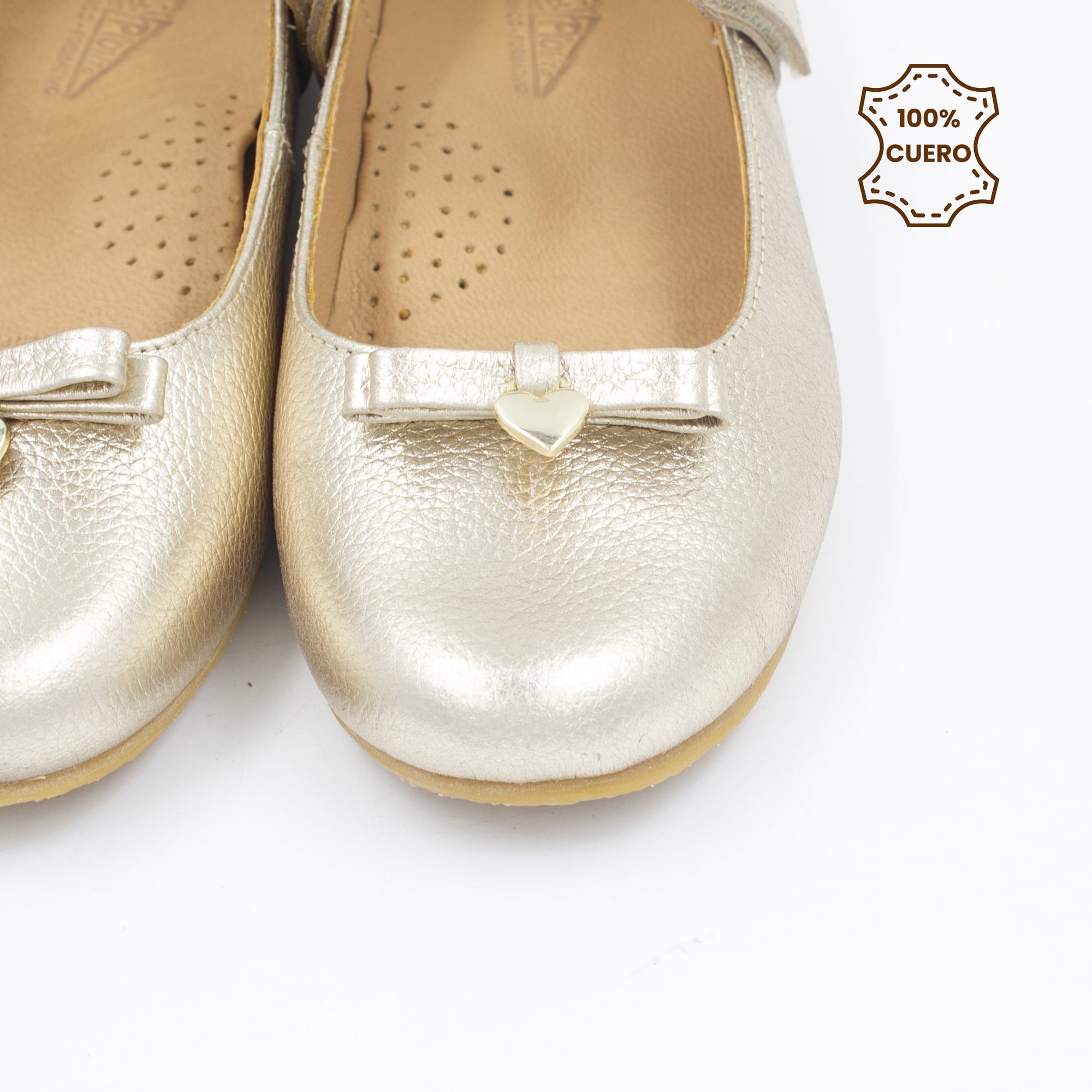 BALLERINAS NIÑA MONROE-2601 CUERO DORADO-35 - 3
