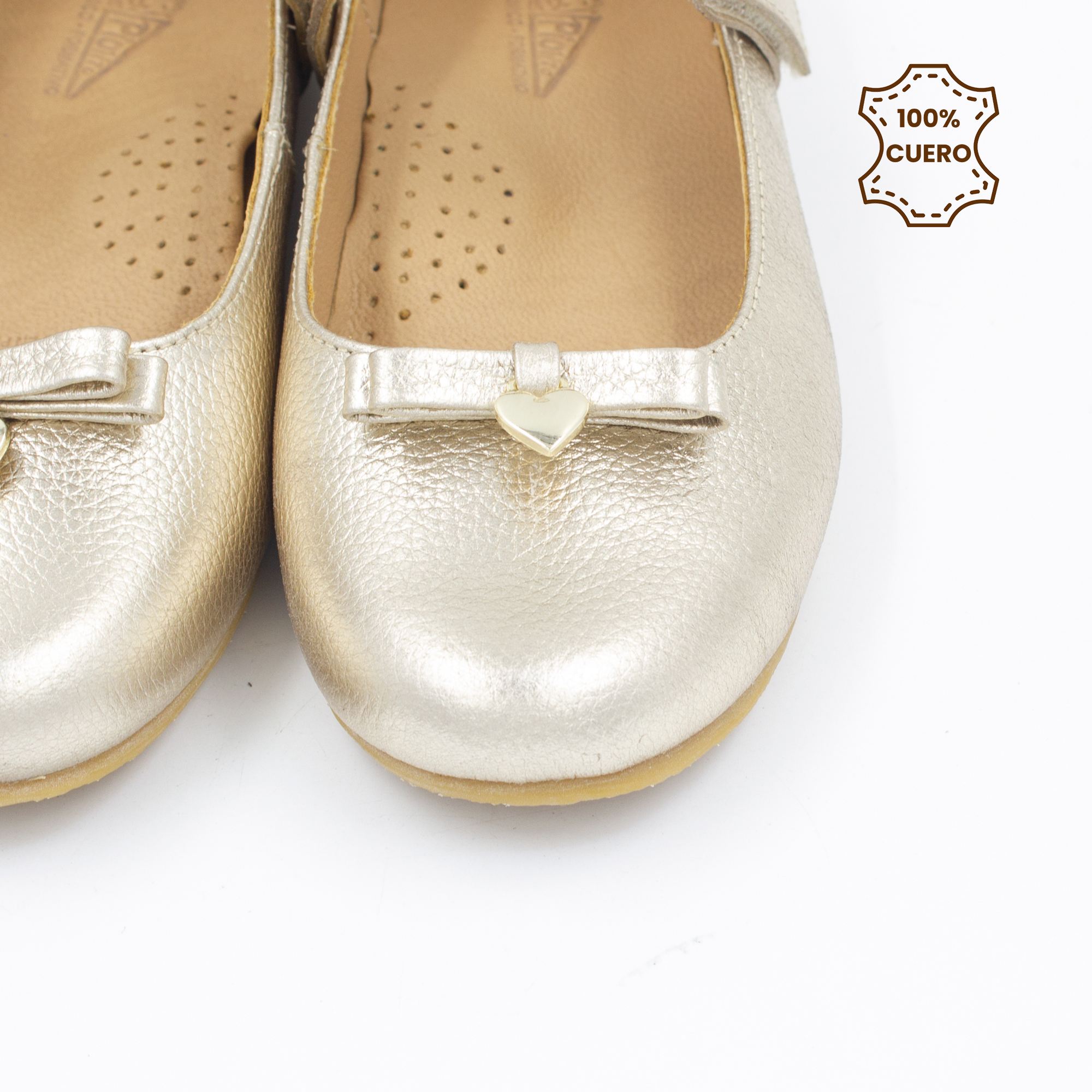 BALLERINAS NIÑA MONROE-2601 CUERO DORADO-35 - 3