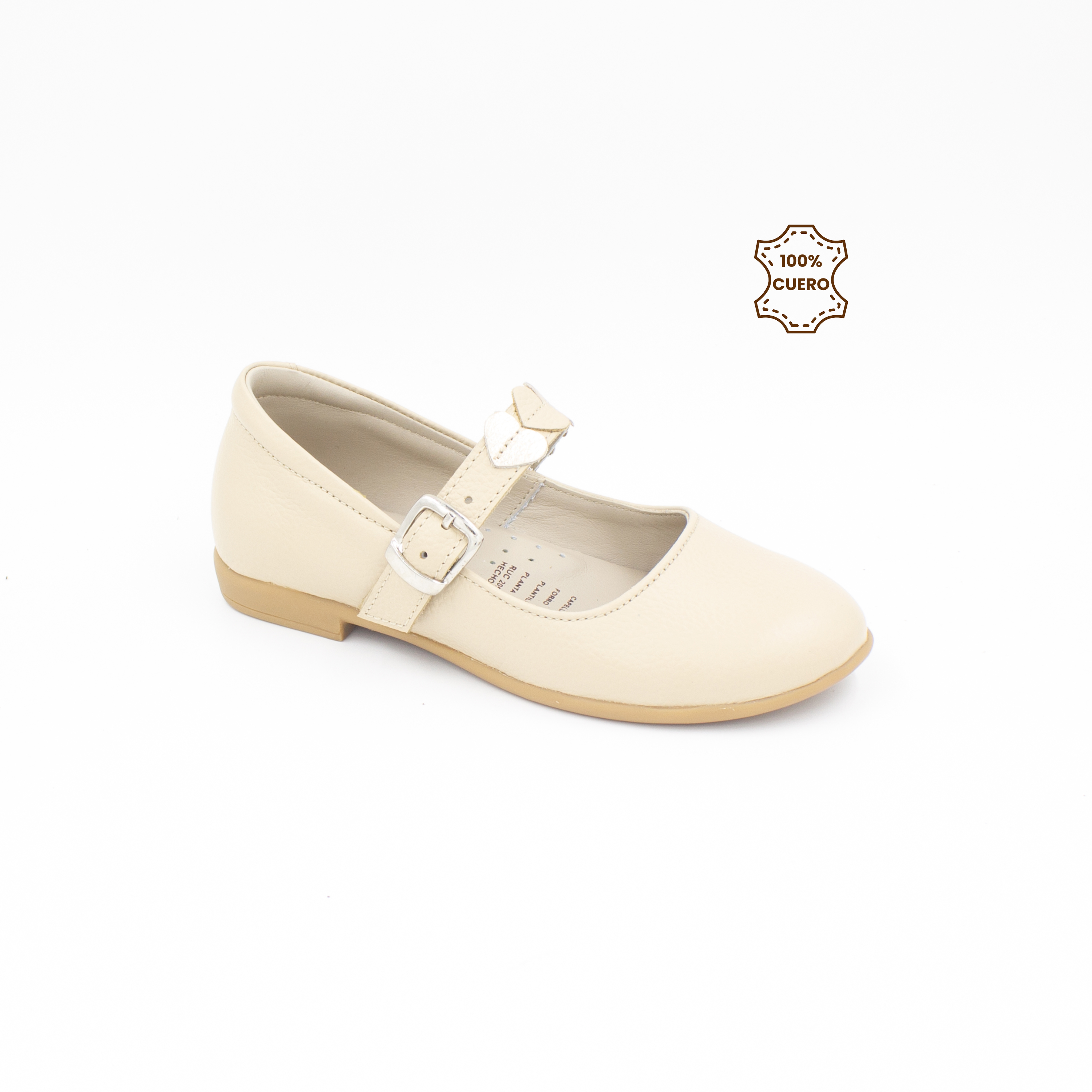 BALLERINAS NIÑA EMMA CUERO NATURAL - 1