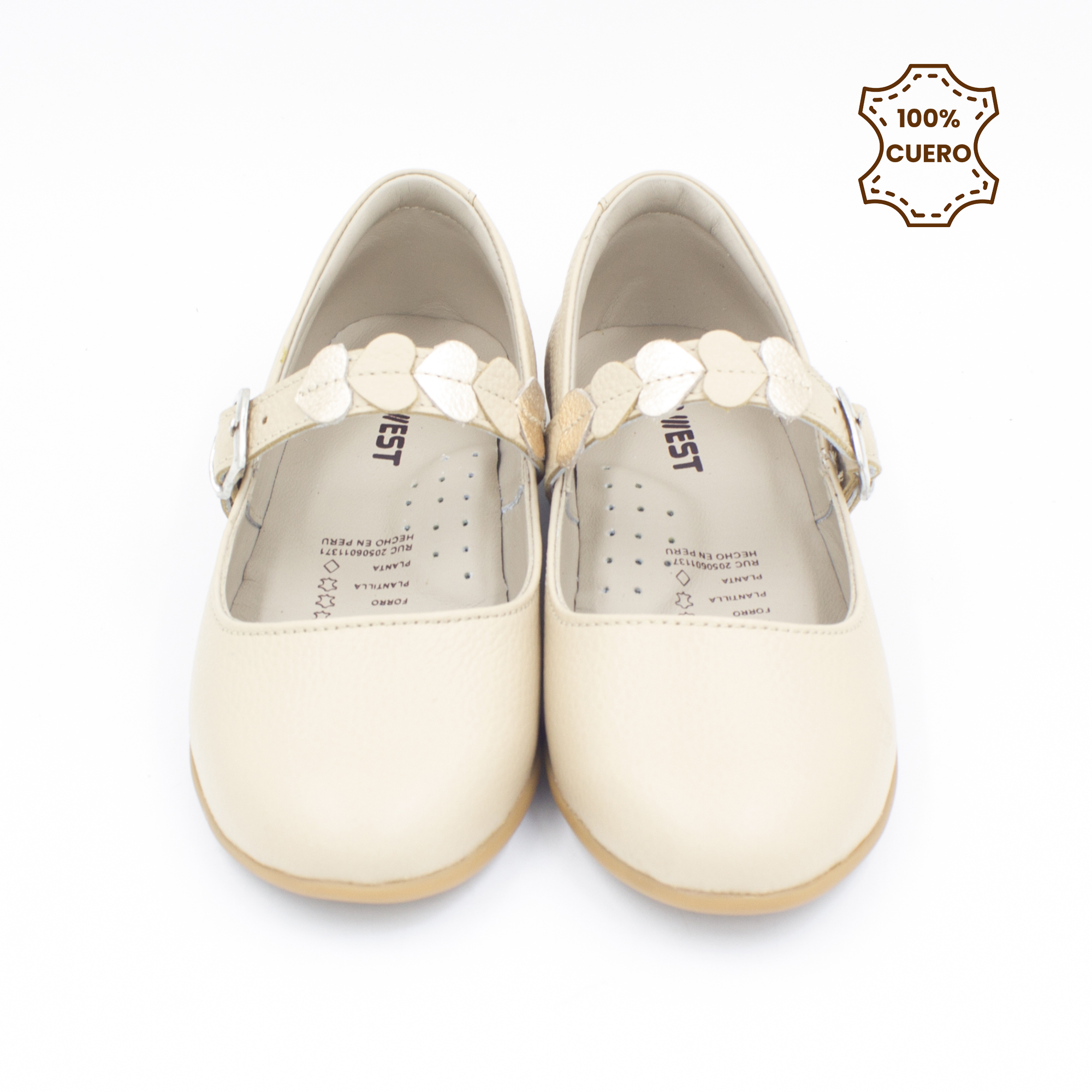 BALLERINAS NIÑA EMMA CUERO NATURAL - 3