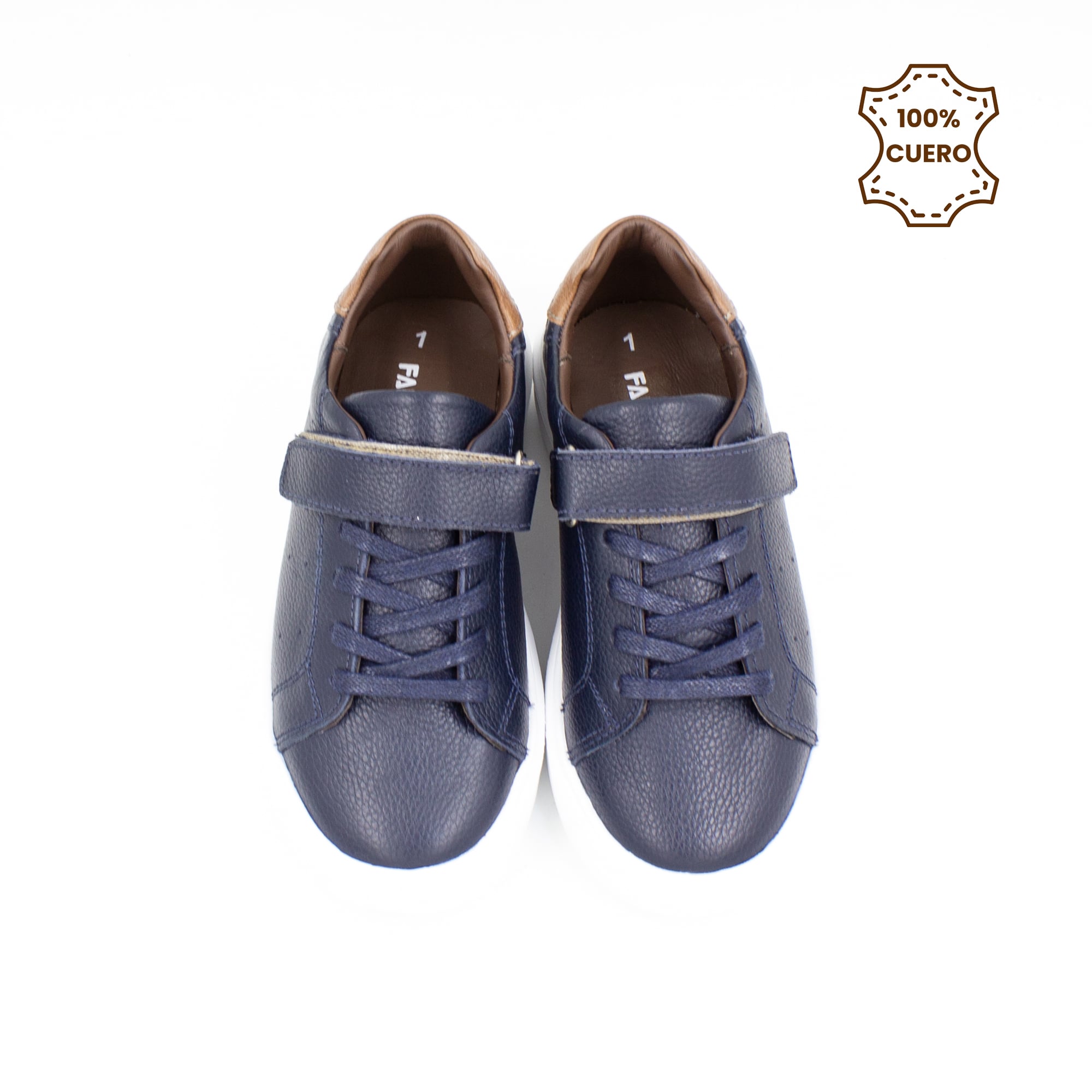 ZAPATILLAS NIÑO BENJI CUERO MARRÓN - 4