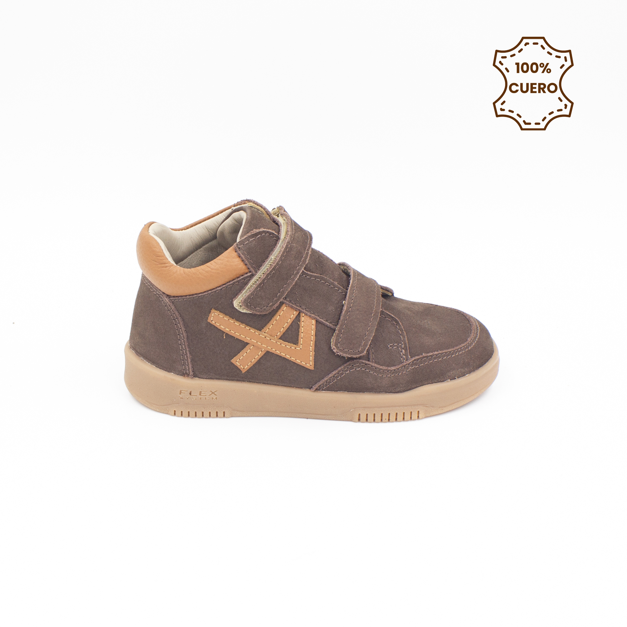 ZAPATILLAS NIÑO BENJI CUERO MARRÓN-23 - 1
