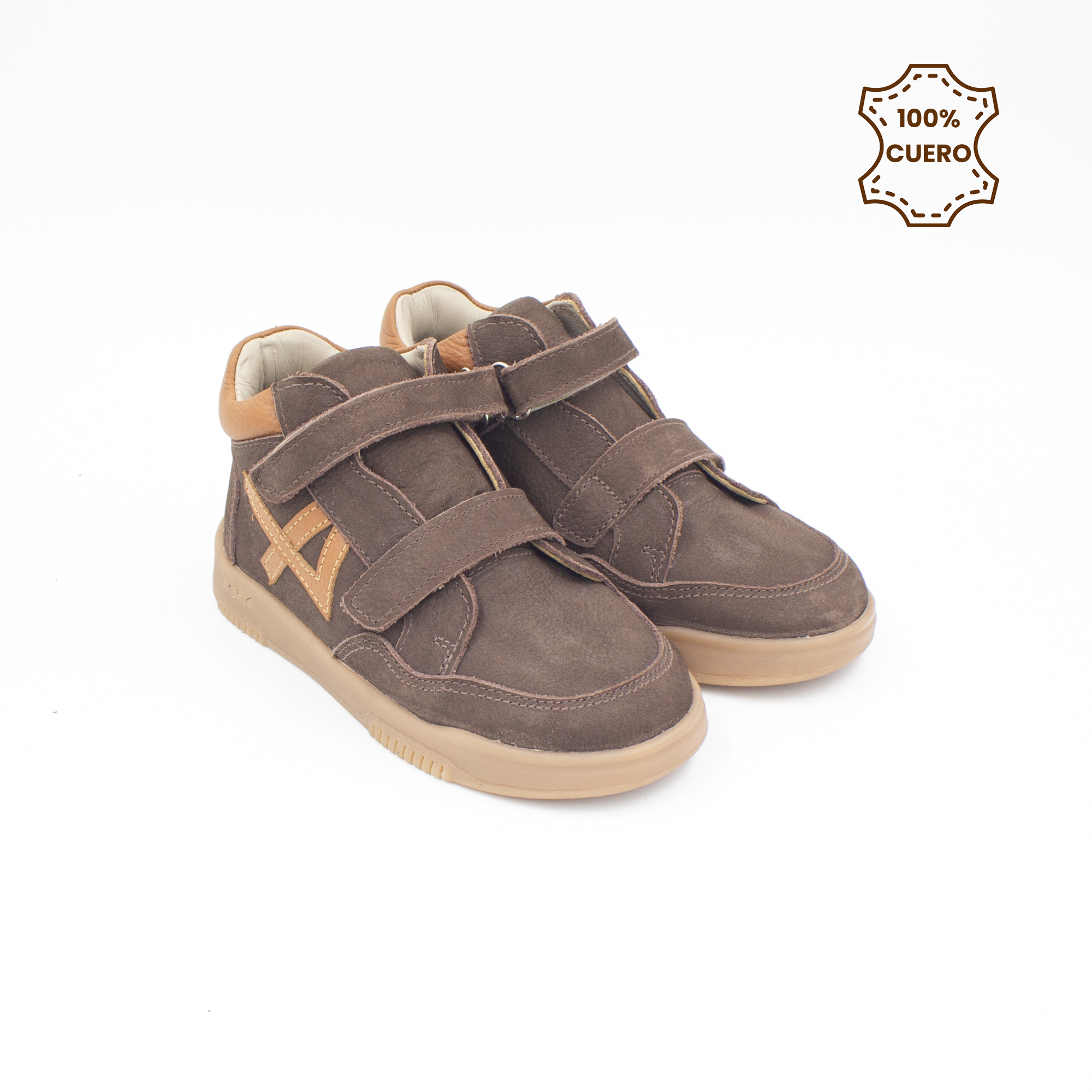 ZAPATILLAS NIÑO BENJI CUERO MARRÓN-23 - 2