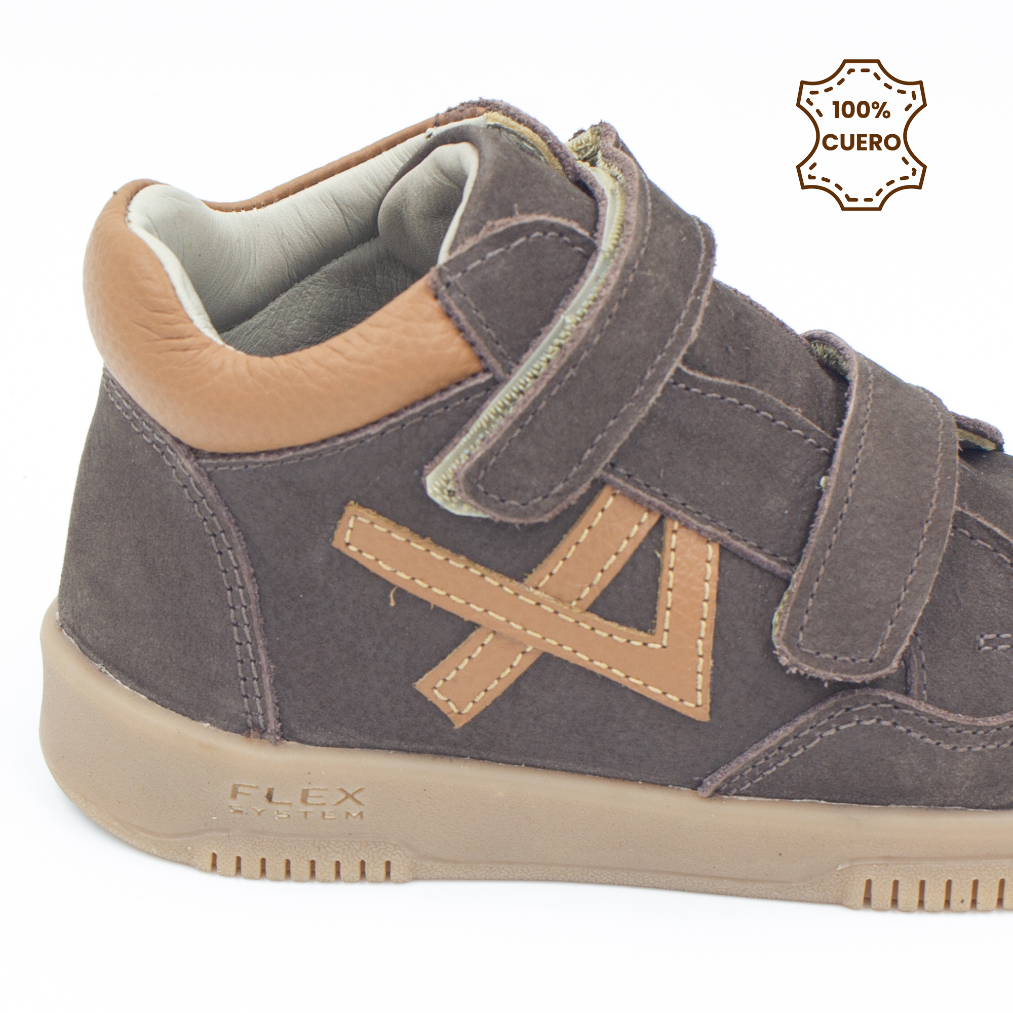 ZAPATILLAS NIÑO BENJI CUERO MARRÓN-23 - 3