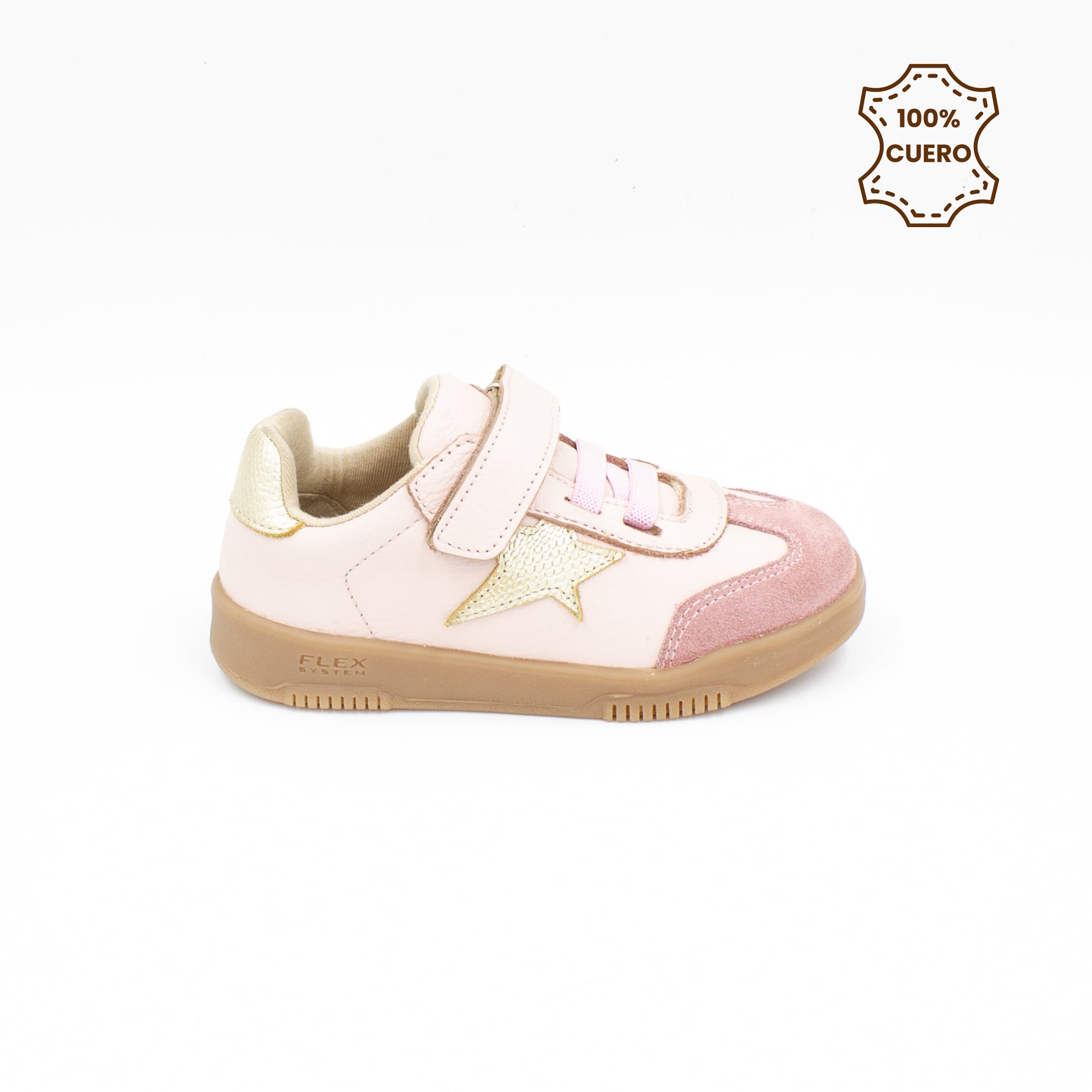 ZAPATILLAS NIÑO ETHAN CUERO AZUL - 1