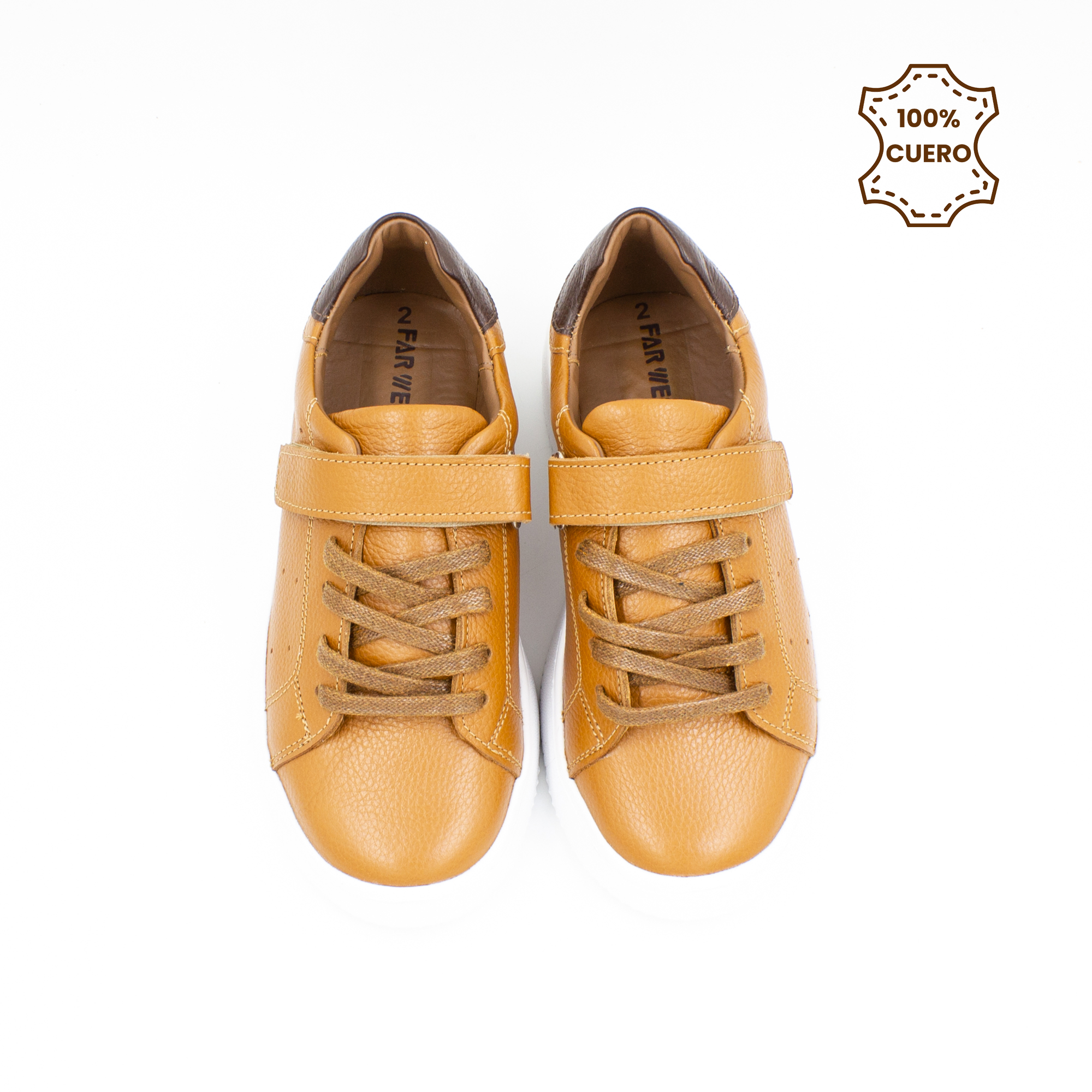 ZAPATILLAS NIÑO ETHAN CUERO NATURAL - 4