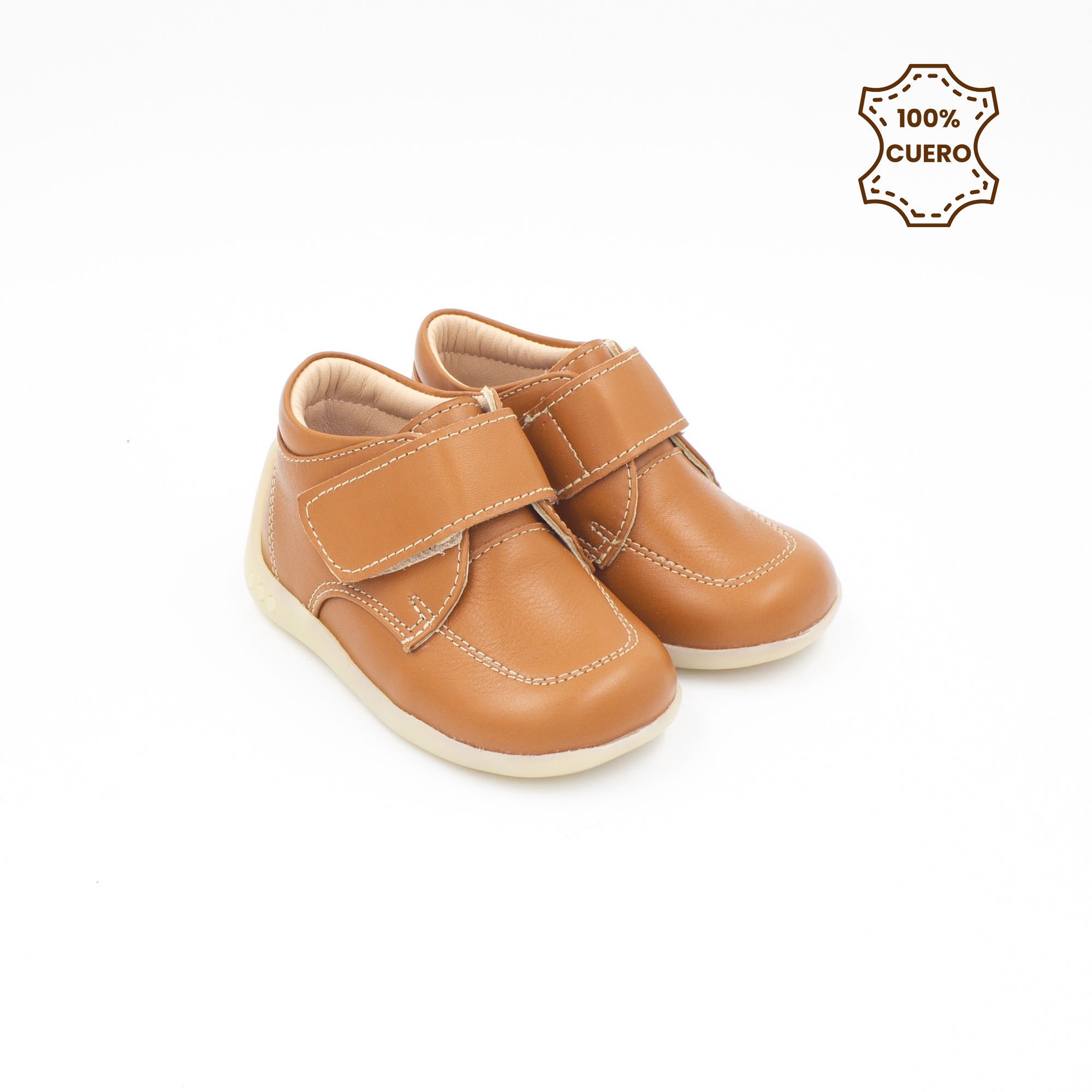 ZAPATOS PRIMEROS PASOS NIÑO MATHIAS CUERO NATURAL-21 - 2