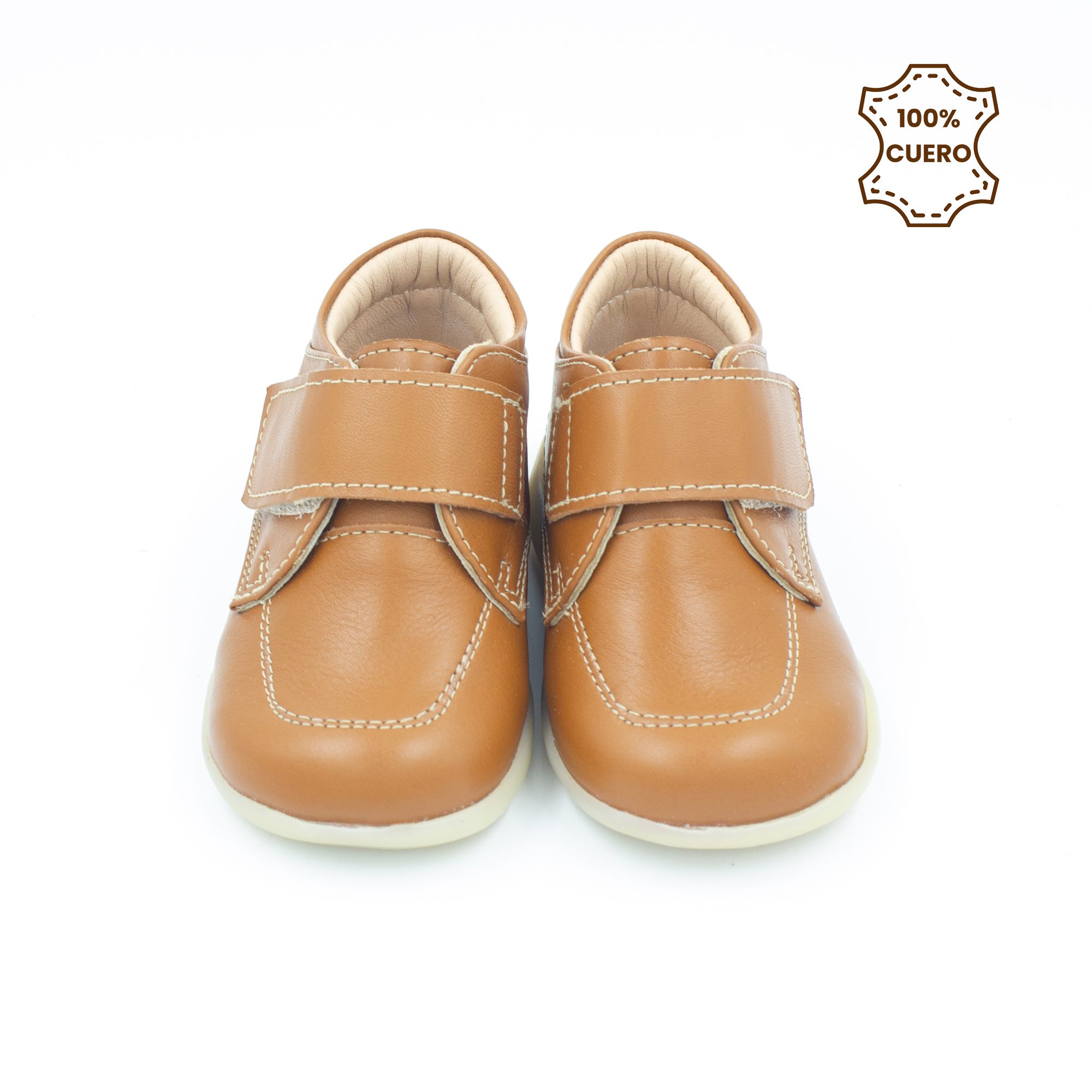 ZAPATOS PRIMEROS PASOS NIÑO MATHIAS CUERO NATURAL-21 - 3
