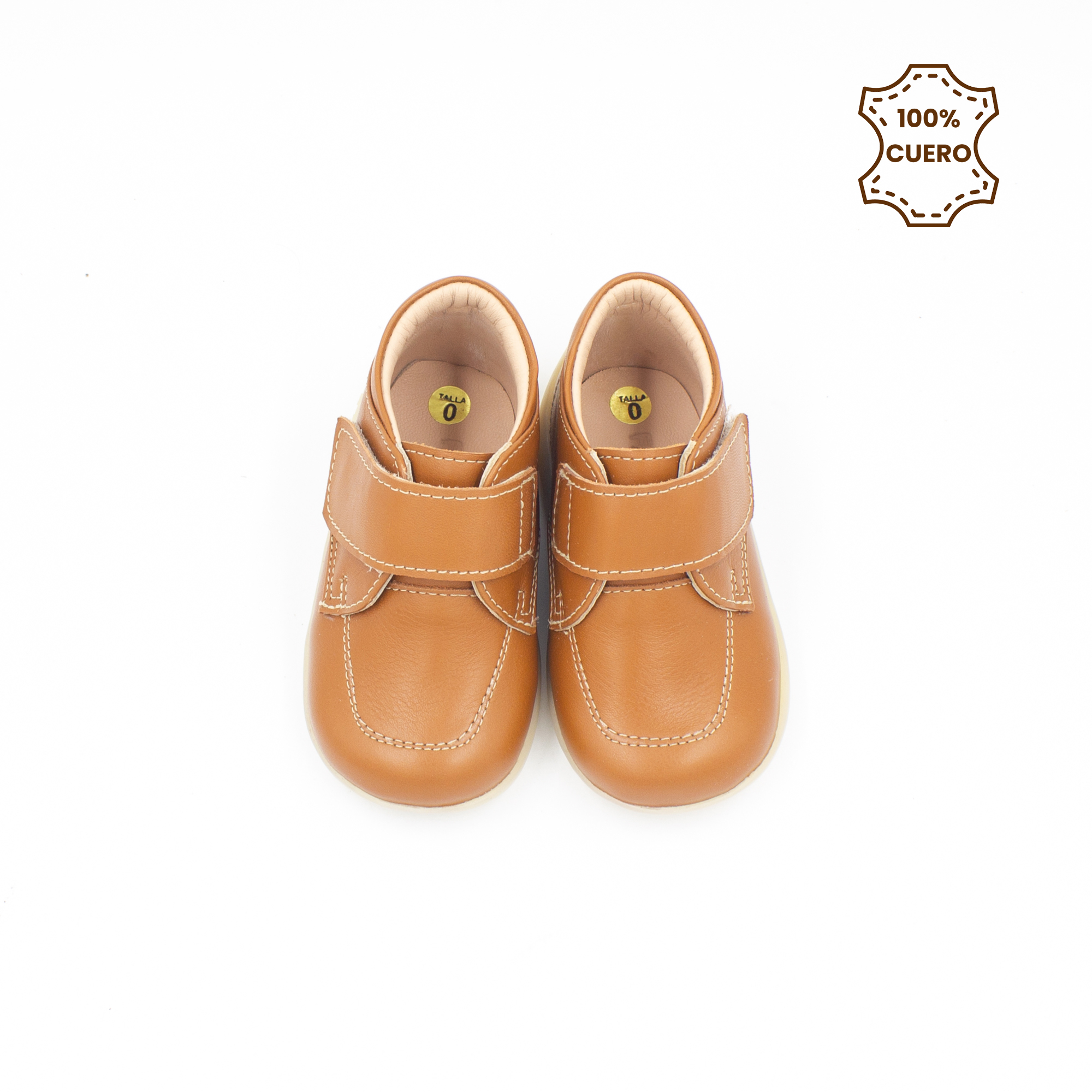 ZAPATOS PRIMEROS PASOS NIÑO MATHIAS CUERO NATURAL-21 - 4