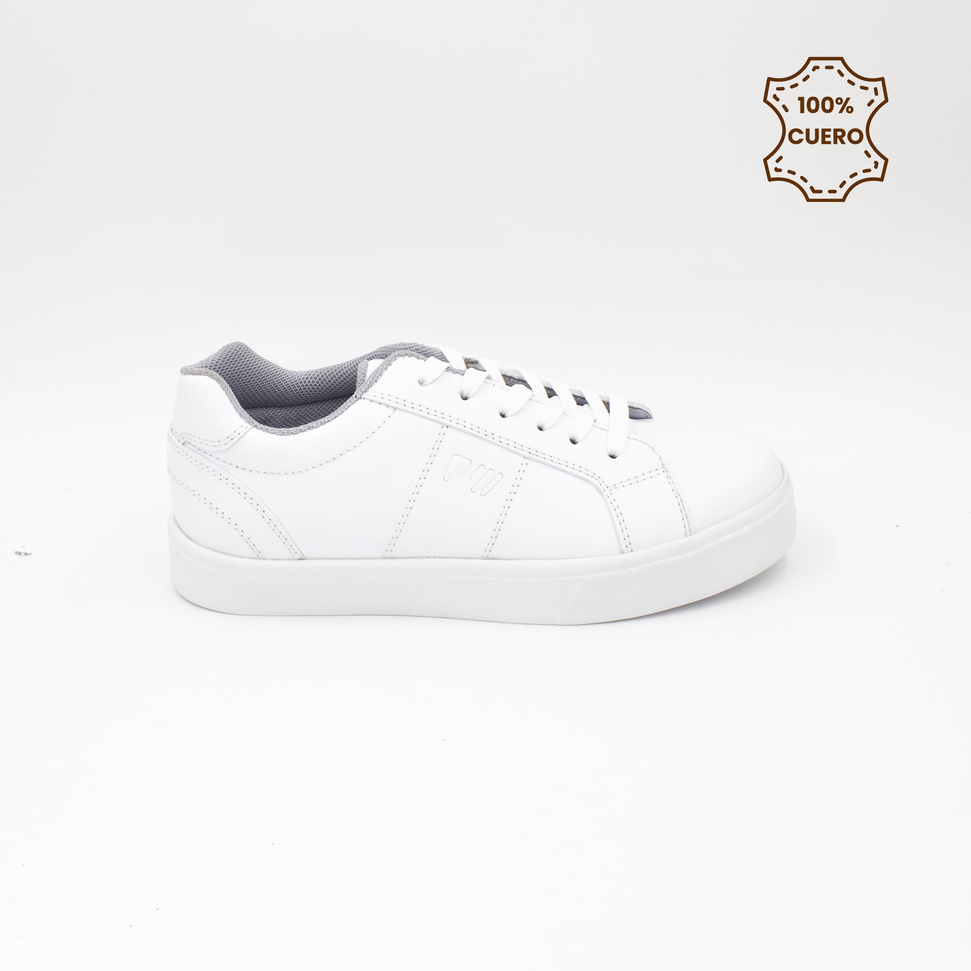 ZAPATILLAS ESCOLARES - COLEGIO PASADORES NIÑO Y NIÑA CLASSIC CUERO BLANCO-35 - 1