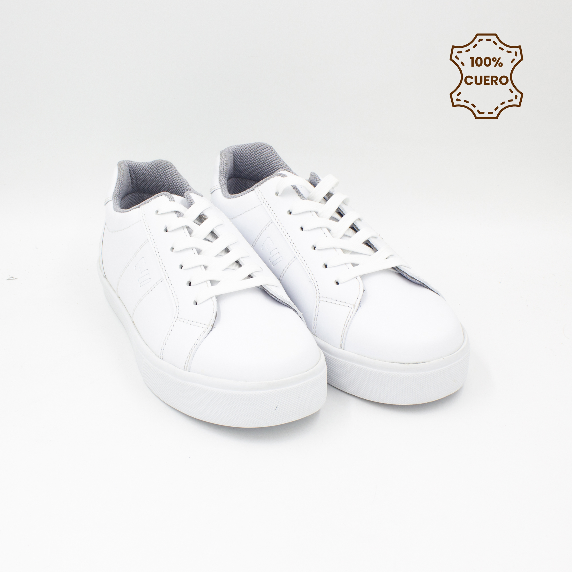 ZAPATILLAS ESCOLARES - COLEGIO PASADORES NIÑO Y NIÑA CLASSIC CUERO BLANCO-35 - 2