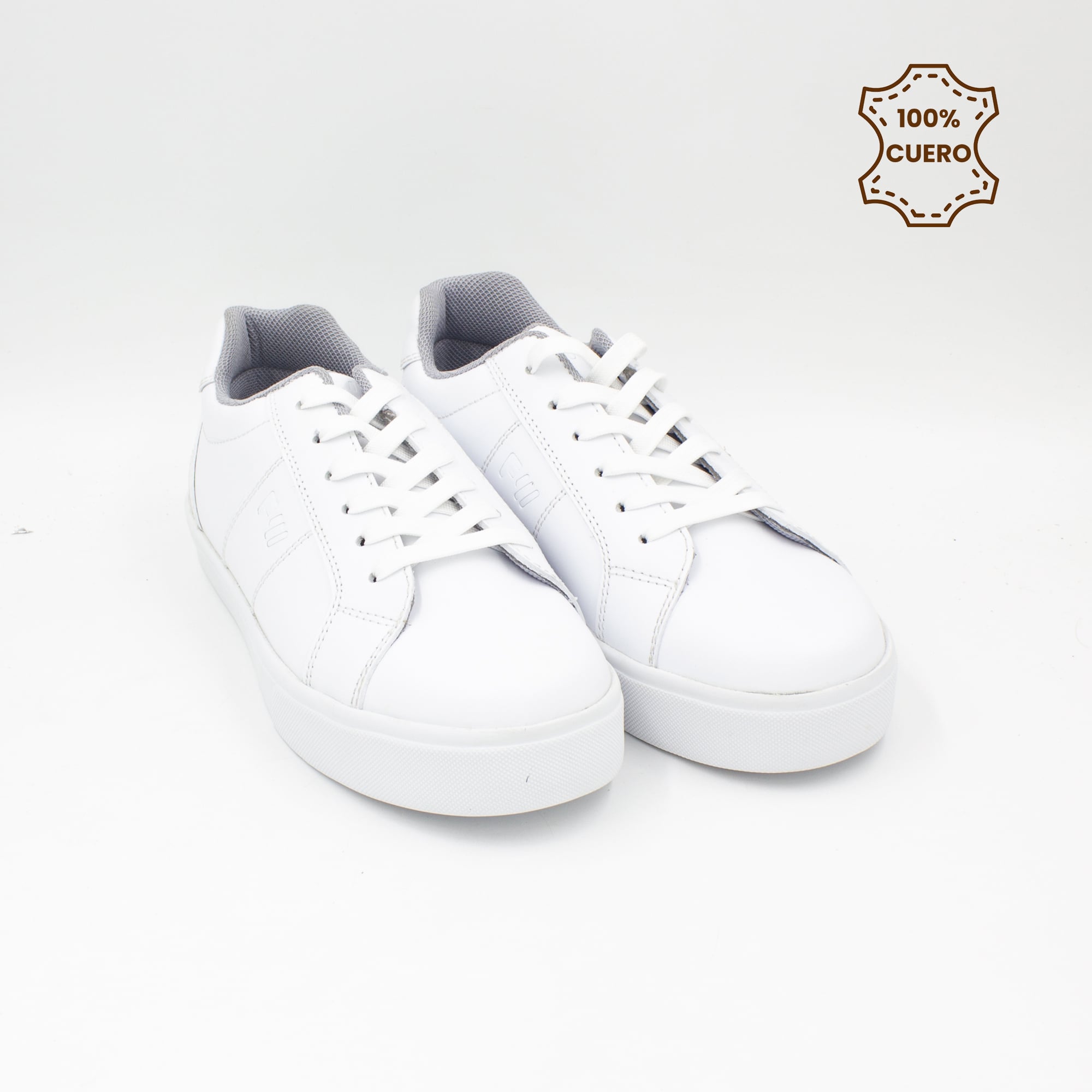 ZAPATILLAS ESCOLARES - COLEGIO PASADORES NIÑO Y NIÑA CLASSIC CUERO BLANCO-35 - 2