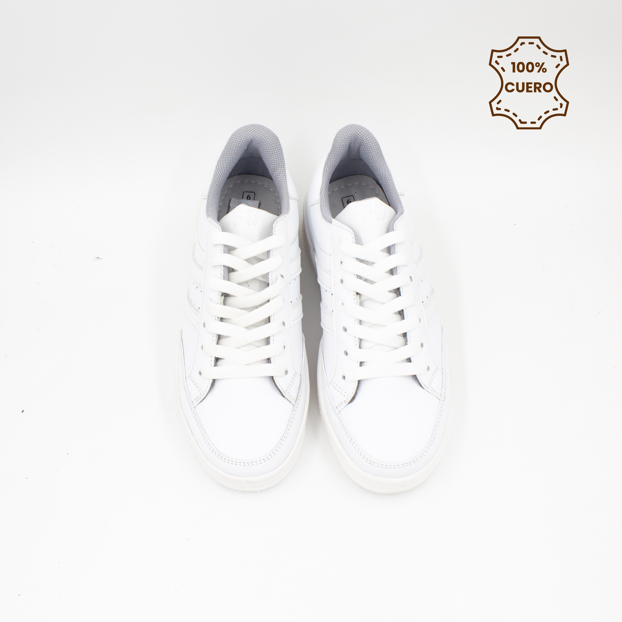 ZAPATILLAS ESCOLARES - COLEGIO PASADORES NIÑO Y NIÑA URBAN CUERO BLANCO - 4