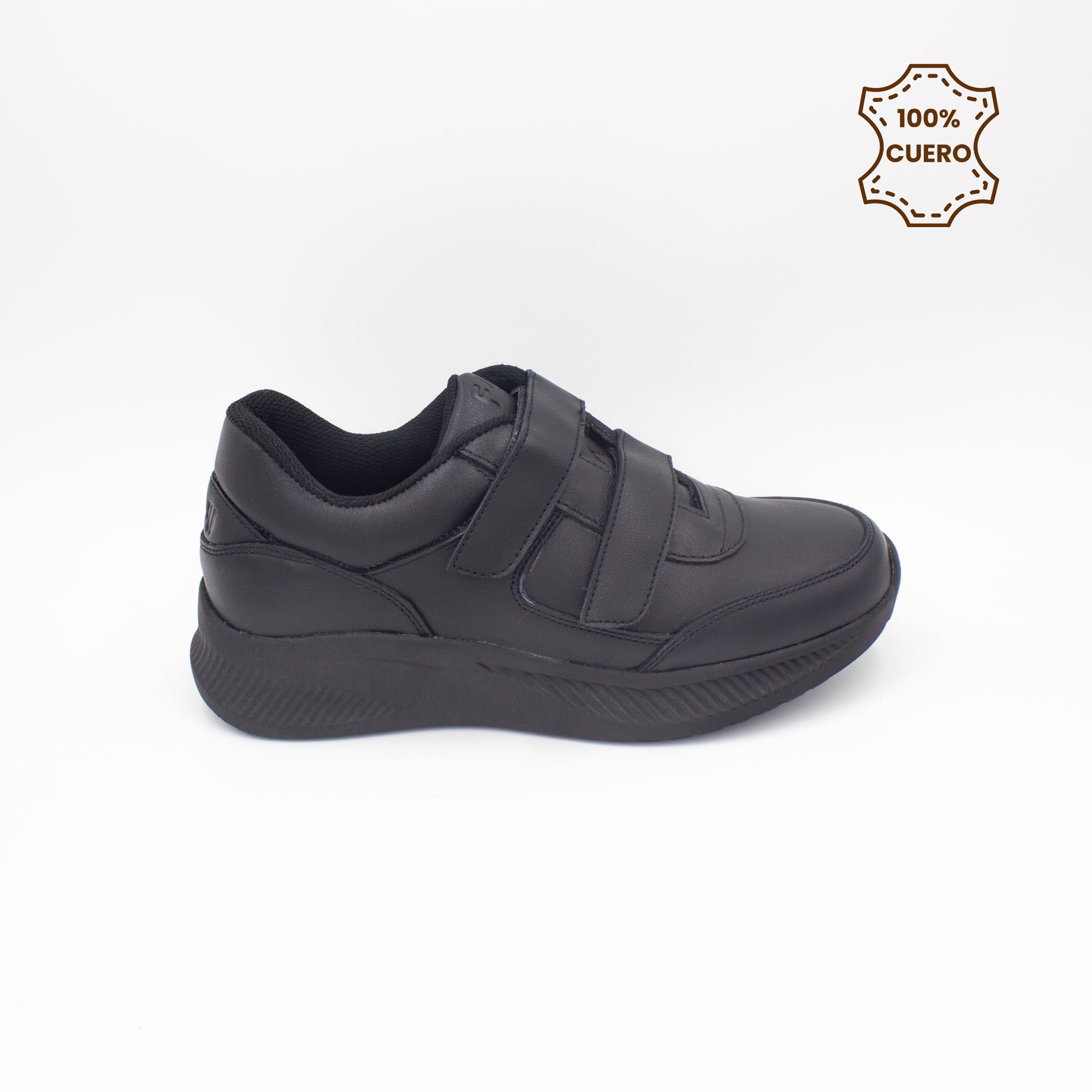 ZAPATILLAS ESCOLARES - COLEGIO PEGA PEGA NIÑO Y NIÑA SPORT CUERO NEGRO - 1