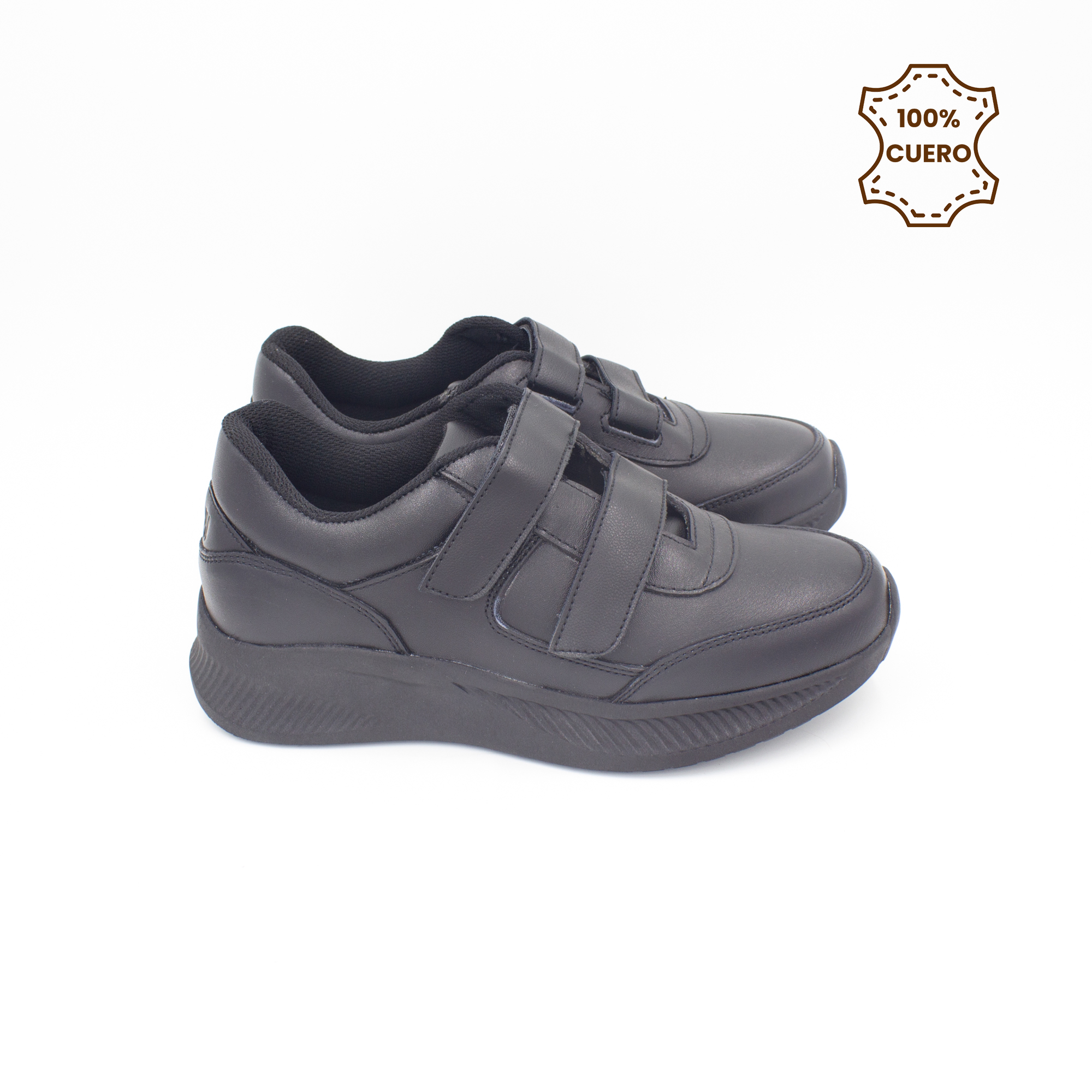 ZAPATILLAS ESCOLARES - COLEGIO PEGA PEGA NIÑO Y NIÑA SPORT CUERO NEGRO - 3