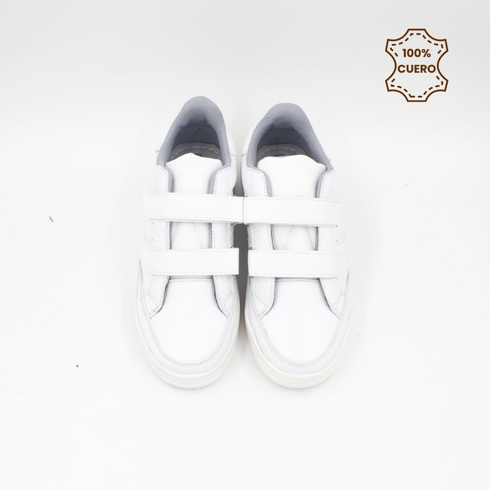 ZAPATILLAS ESCOLARES - COLEGIO PEGA PEGA NIÑO Y NIÑA URBAN CUERO BLANCO - 4