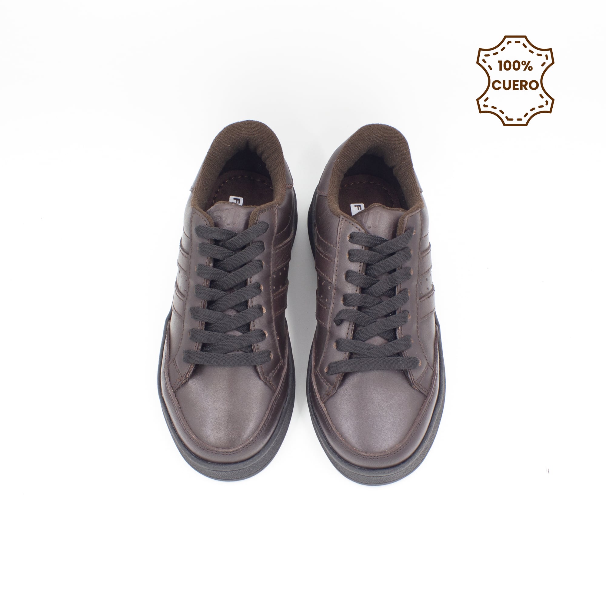ZAPATILLAS ESCOLARES - COLEGIO PASADORES NIÑO Y NIÑA URBAN CUERO MARRÓN - 4