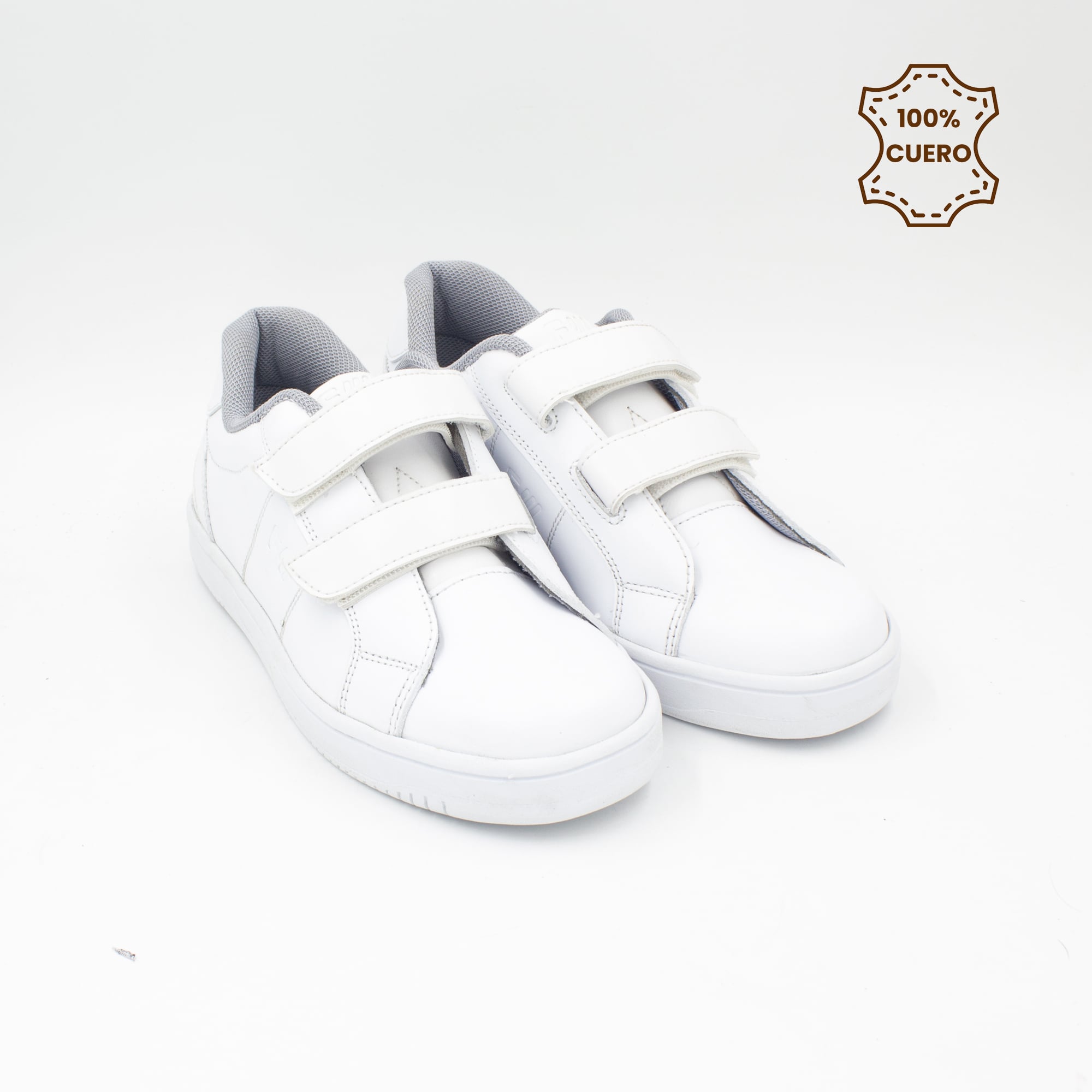 ZAPATILLAS ESCOLARES - COLEGIO PEGA PEGA NIÑO Y NIÑA CLASSIC CUERO BLANCO - 2