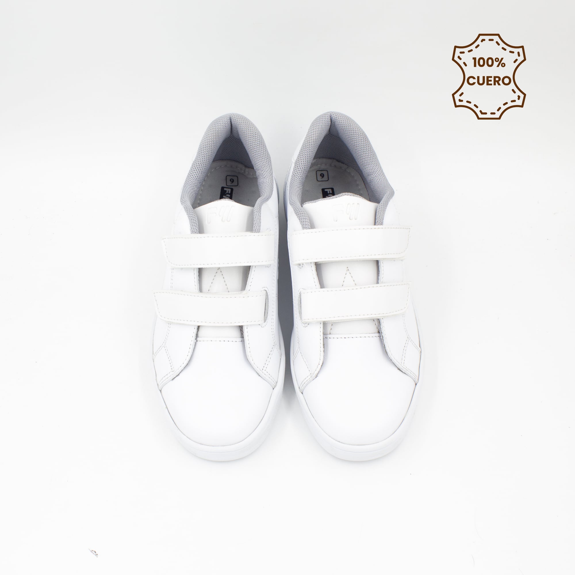 ZAPATILLAS ESCOLARES - COLEGIO PEGA PEGA NIÑO Y NIÑA CLASSIC CUERO BLANCO - 4