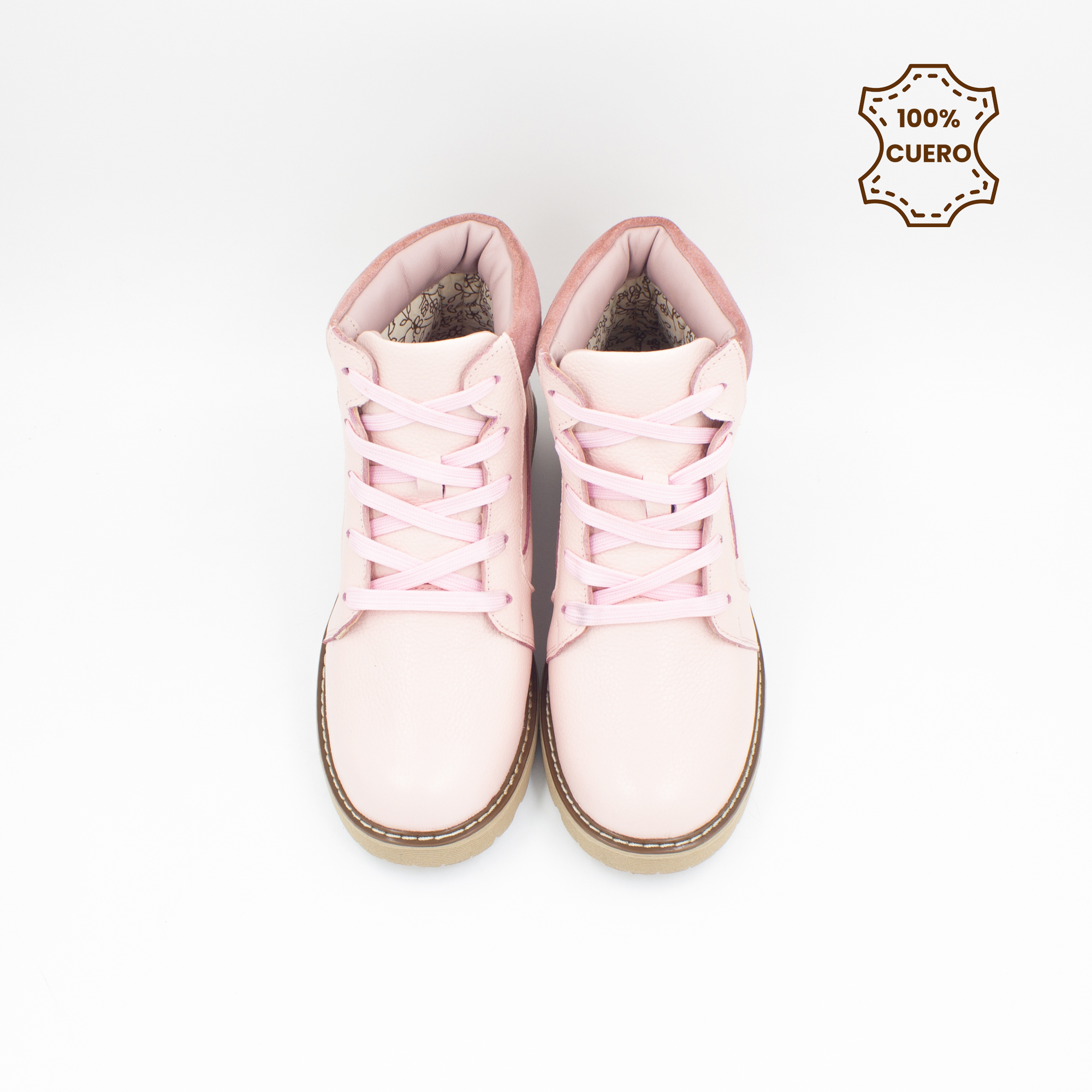 BOTINES INFANTIL NIÑA LARA CUERO ROSADO - 4