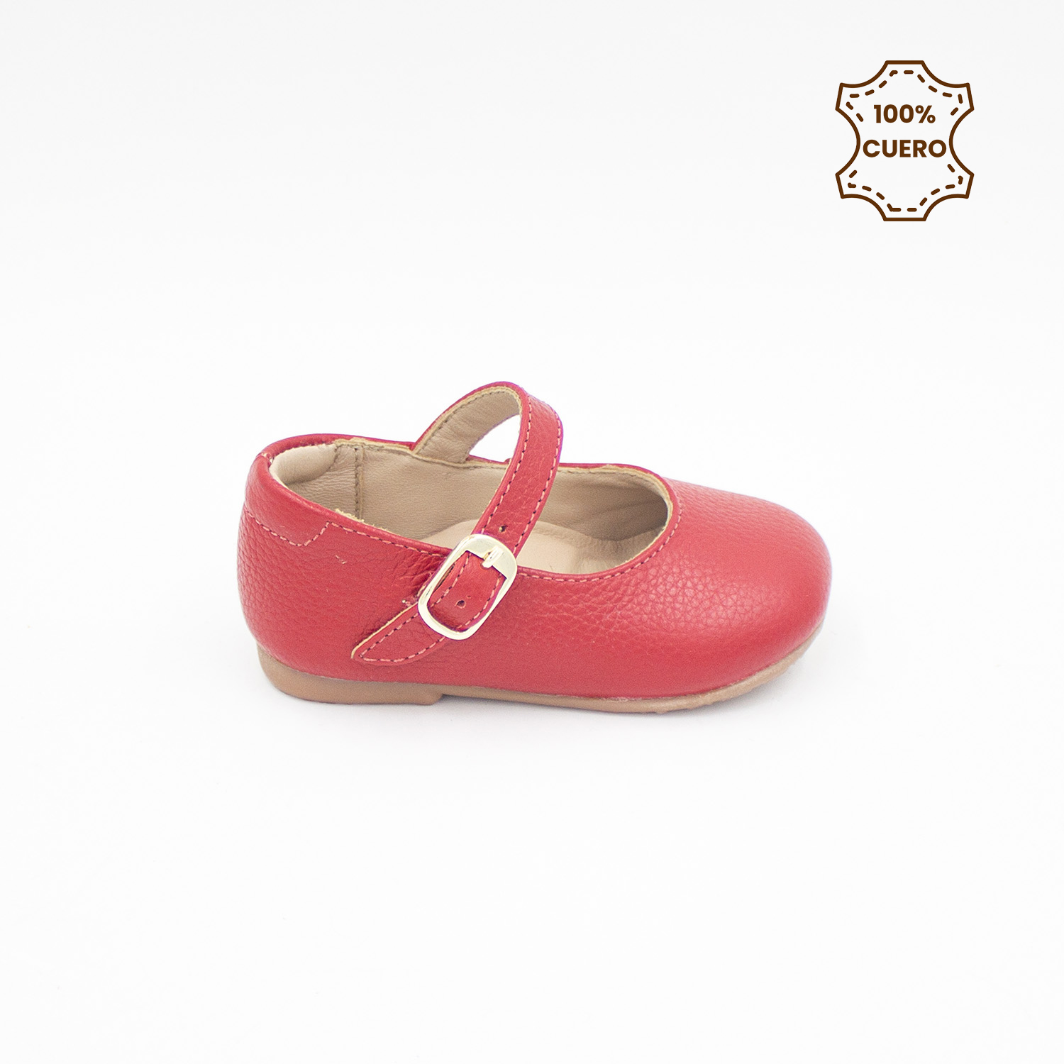 BALLERINAS PRIMEROS PASOS NIÑA ASIA CUERO ROJO - 1