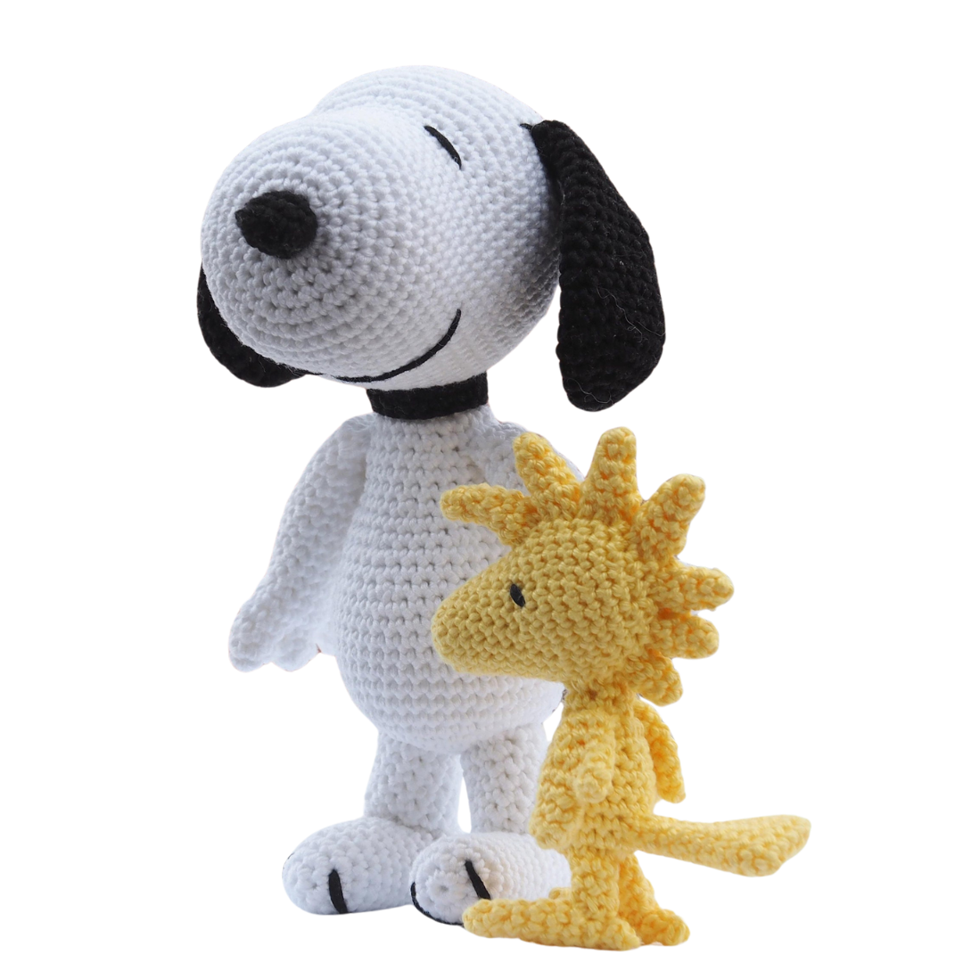 MUÑECO DE APEGO EL CONEJO Y LA LUNA SNOOPY Y WOODSTOCK 100% HILO DE ALGODÓN - 1