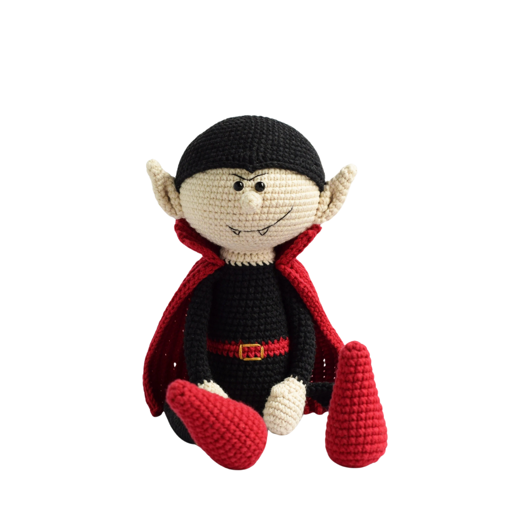 MUÑECO DE  APEGO EL CONEJO Y LA LUNA DRACULA VAMPIRE 100% HILO DE ALGODÓN - 1