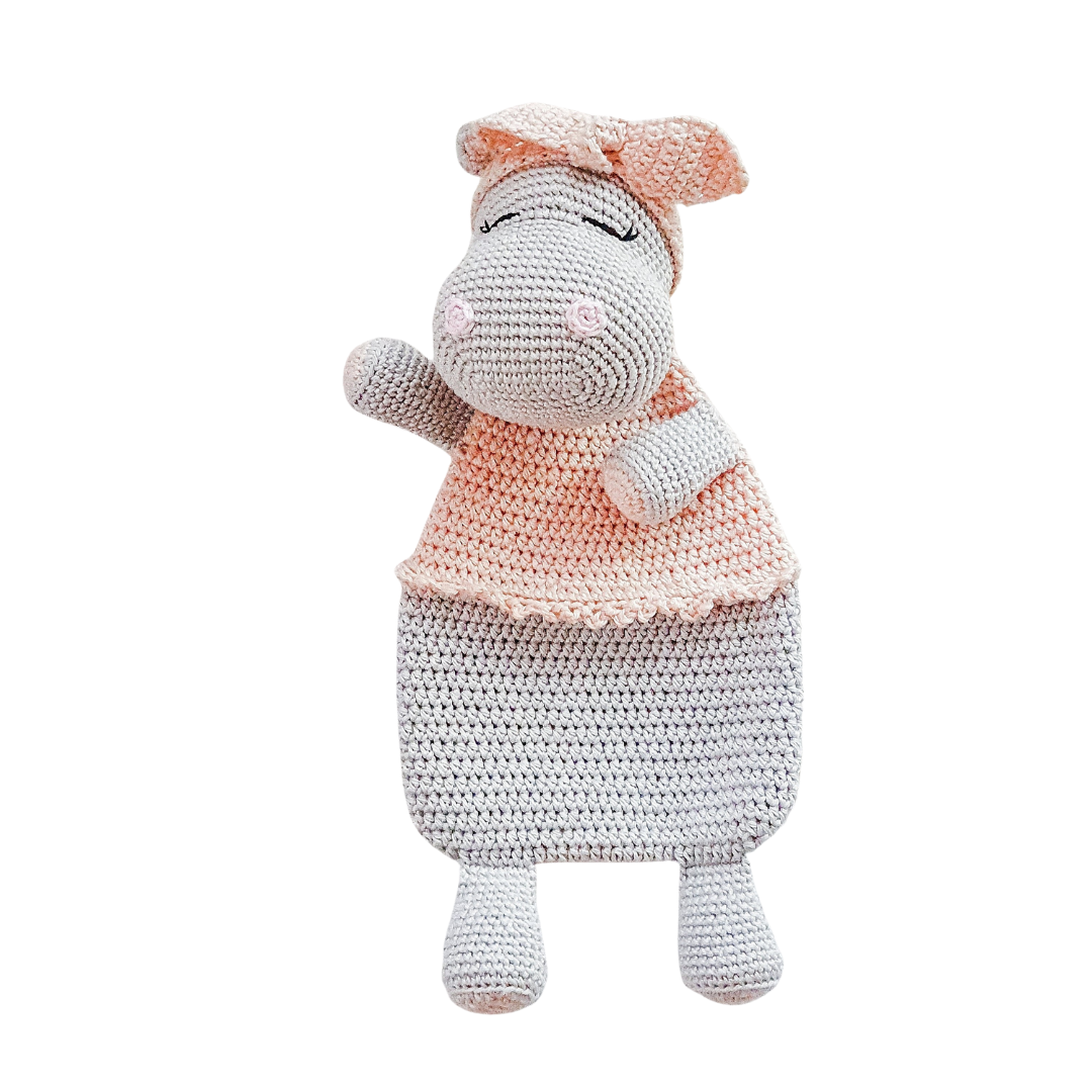 MANTA DE APEGO EL CONEJO Y LA LUNA LOVE HIPPO 100% HILO DE ALGODÓN - 1