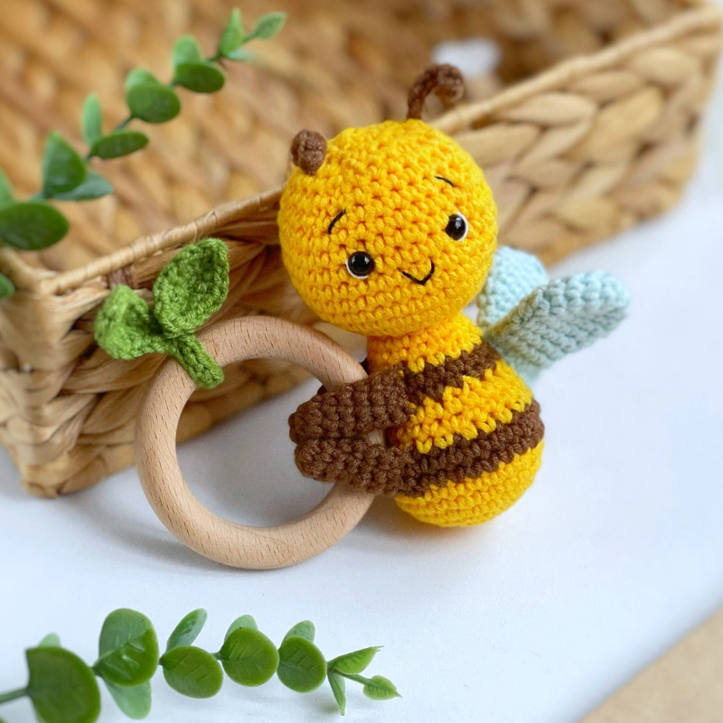 SONAJERO + MUÑECO DE APEGO EL CONEJO Y LA LUNA BABY BEE - 5