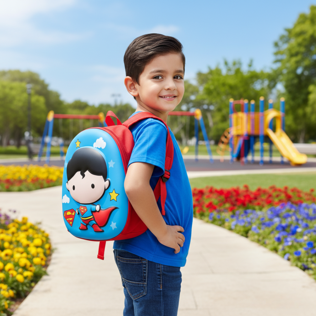 MOCHILA DE NIÑOS DE PASEO LICENCIADA MODELO SUPERMAN CUERPO - 2