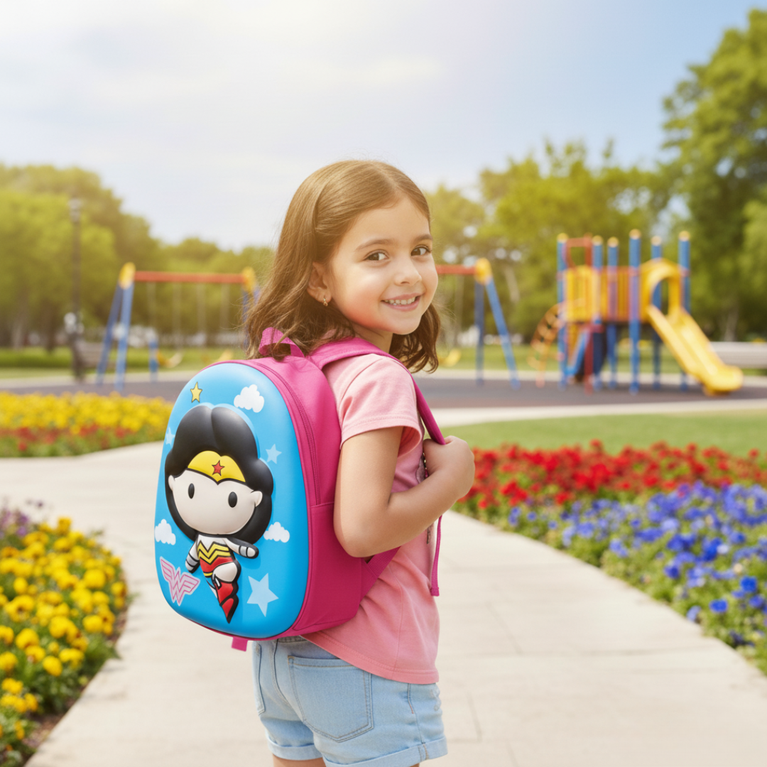 MOCHILA DE NIÑOS DE PASEO LICENCIADA MODELO MUJER MARAVILLA CUERPO - 2