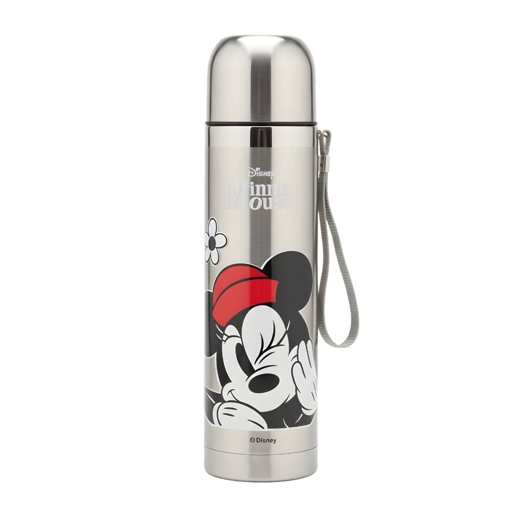 MUG TERMO 500ML MODELO MINNIE MOUSE PLATA - 1