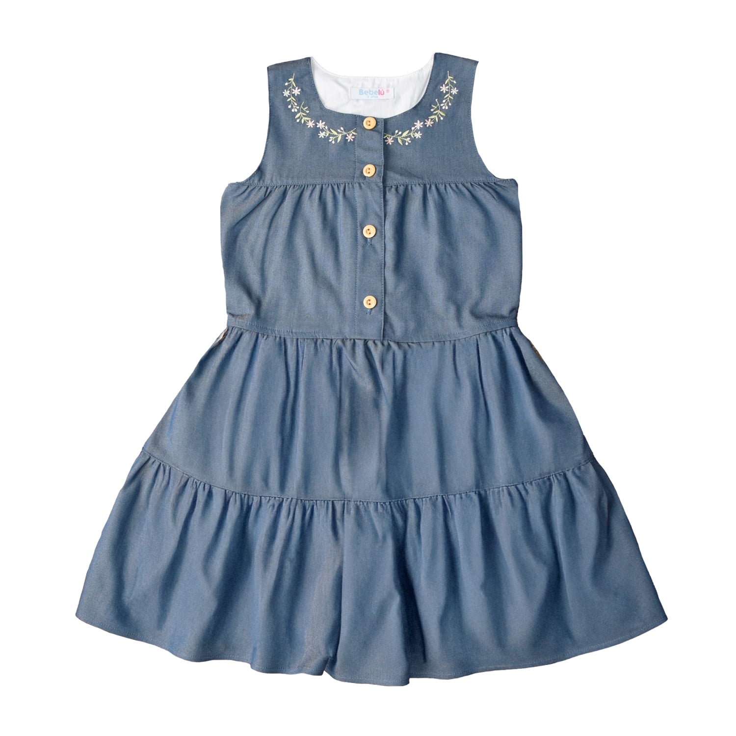 VESTIDO CHAMBRAY NIÑA BEBELÚ - 1